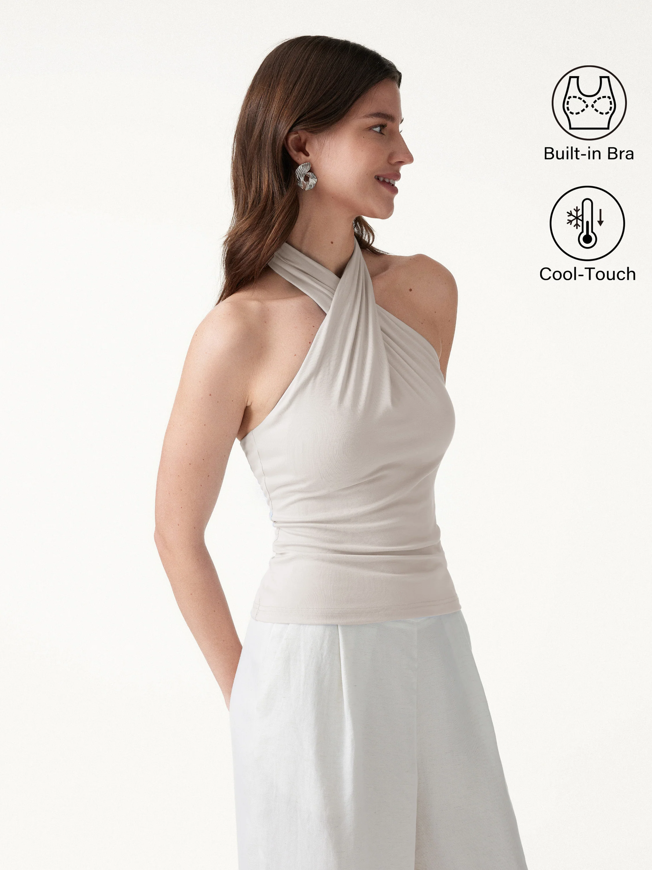 Criss Cross Halter Neck Going-Out Bra Top - Image 11
