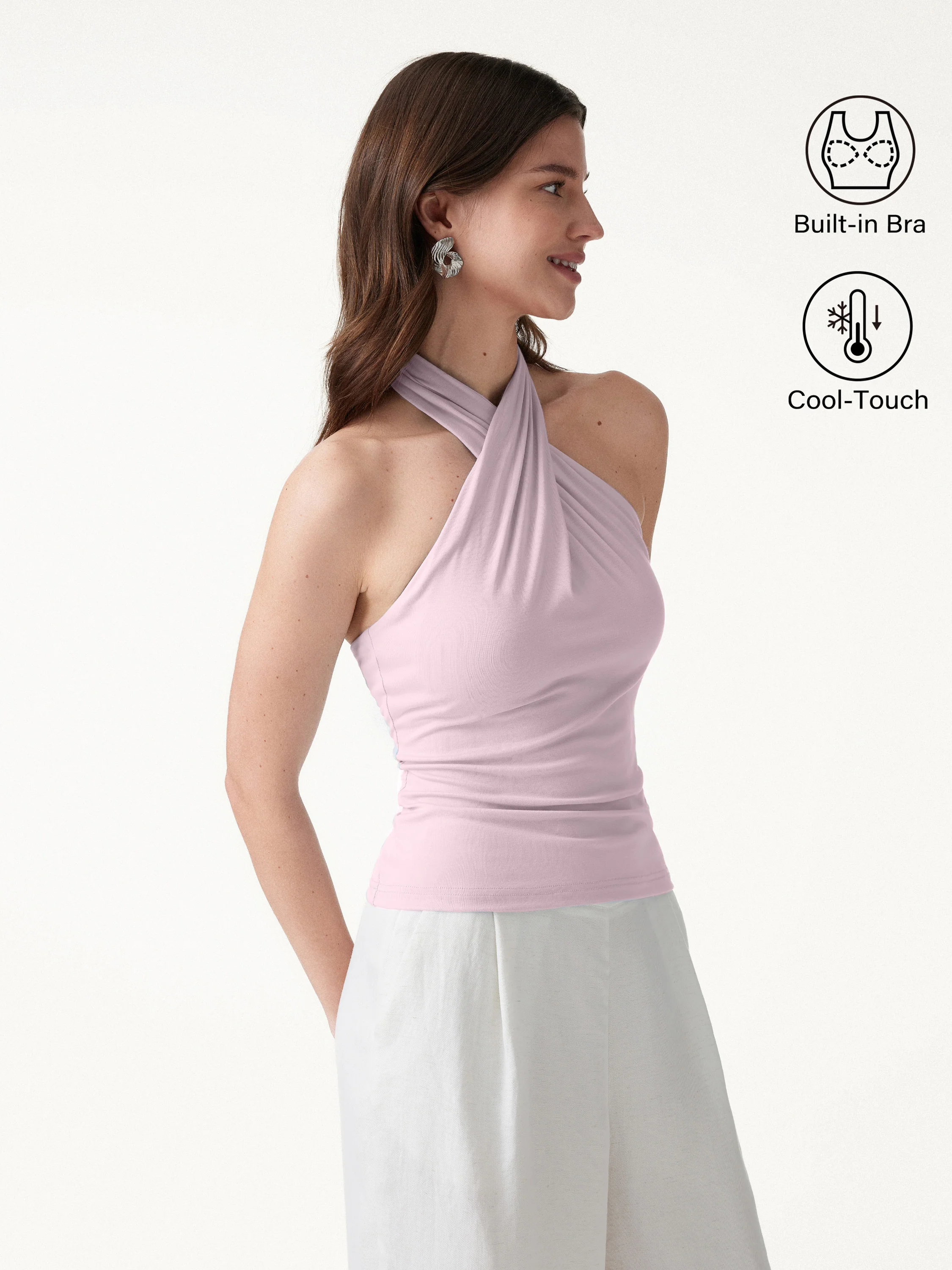 Criss Cross Halter Neck Going-Out Bra Top - Image 13