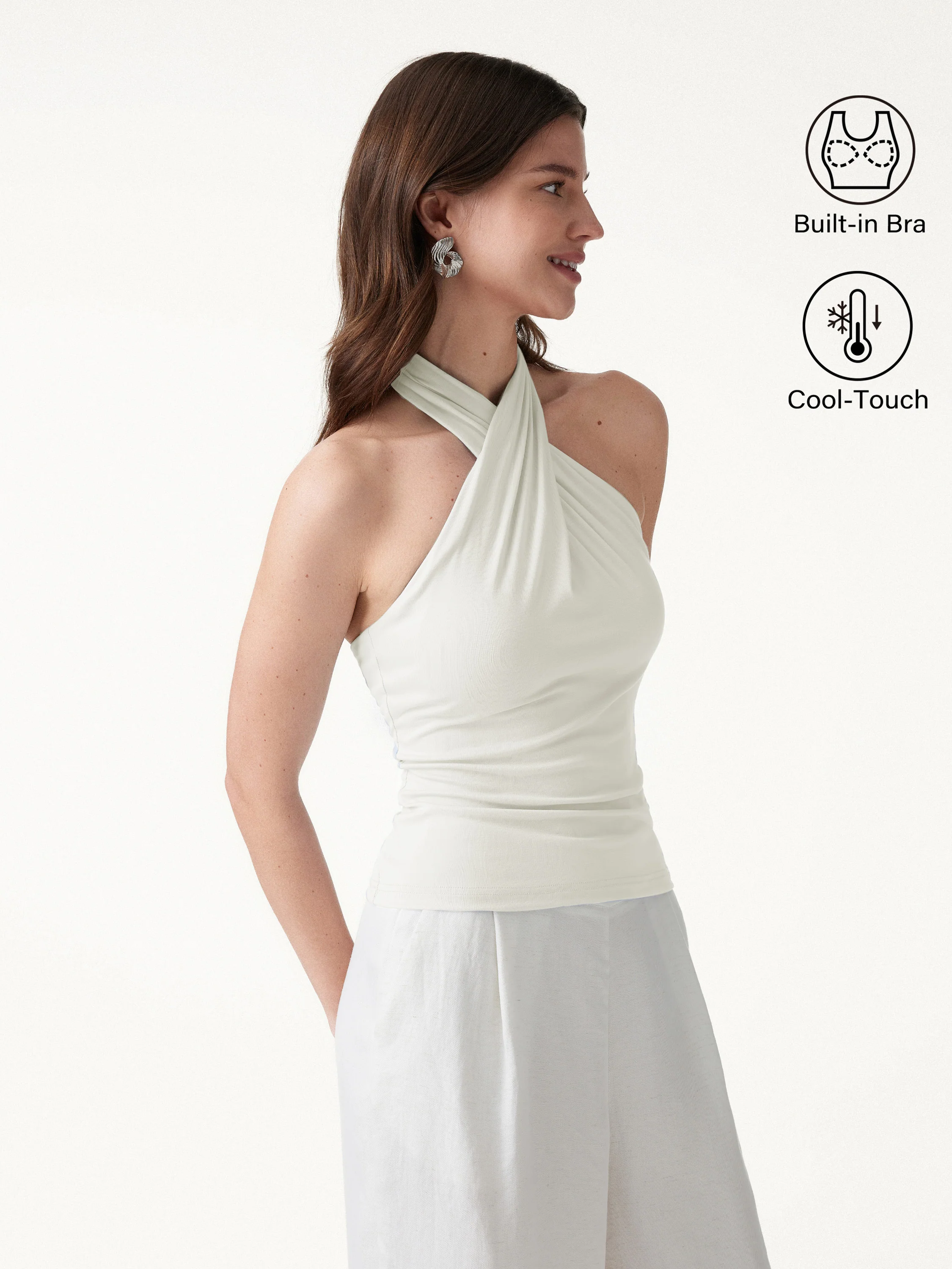 Criss Cross Halter Neck Going-Out Bra Top - Image 15