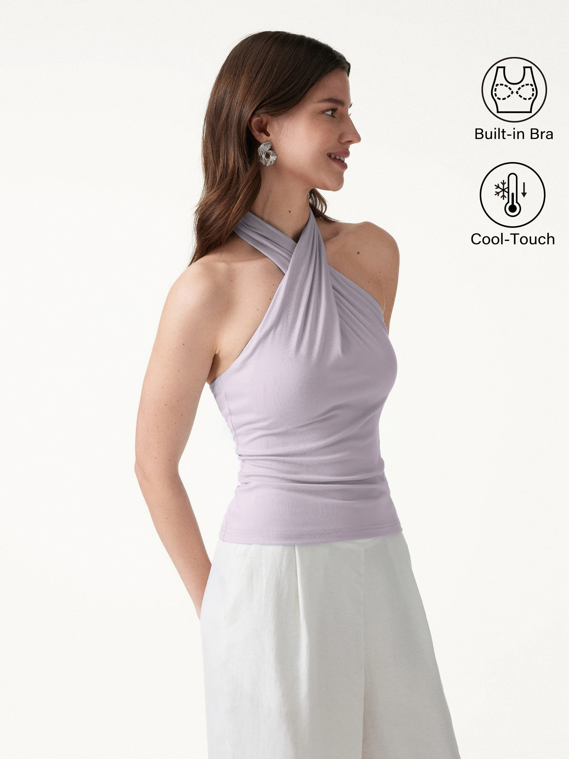 Criss Cross Halter Neck Going-Out Bra Top - Image 17