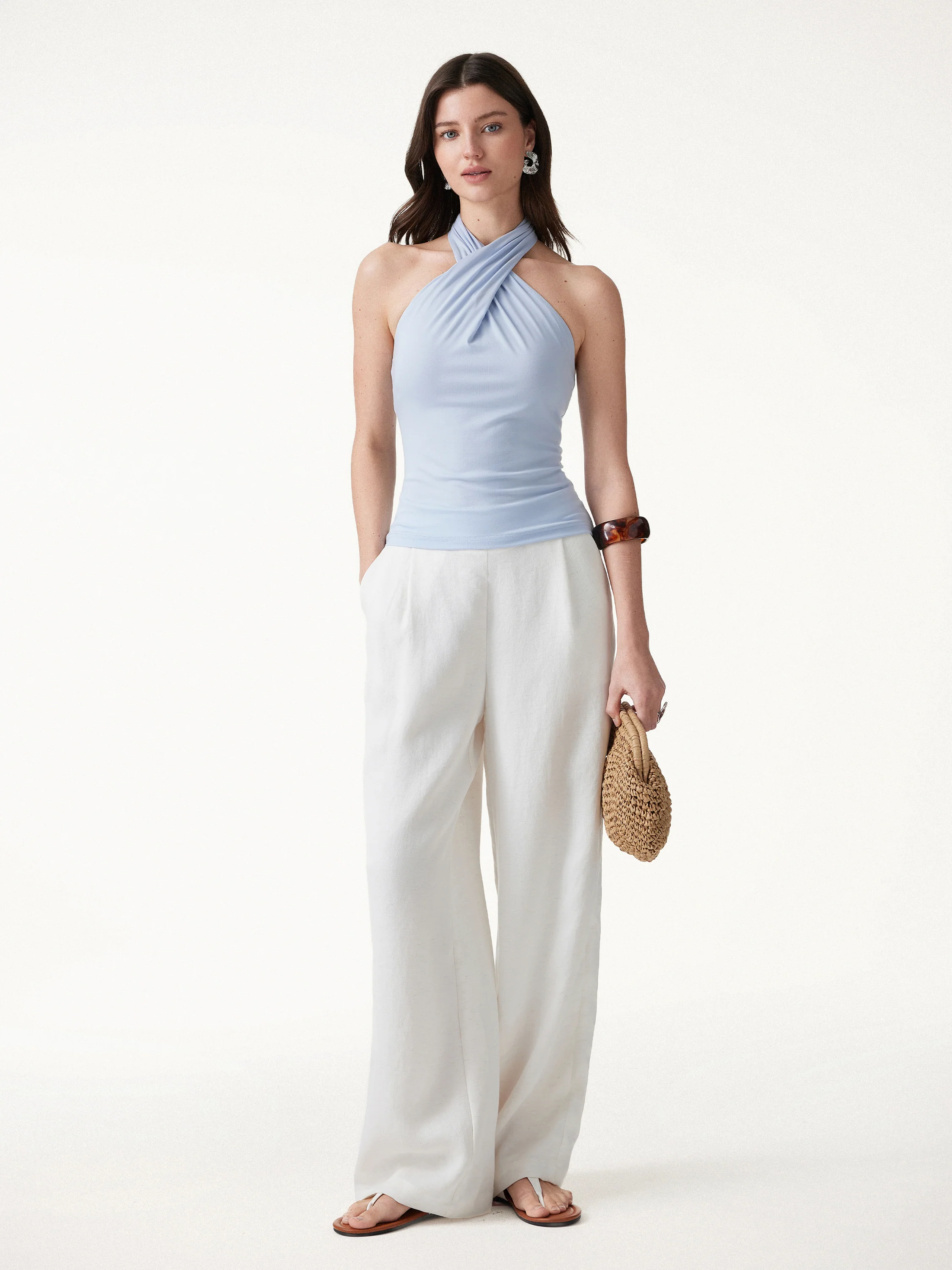 Criss Cross Halter Neck Going-Out Bra Top - Image 5