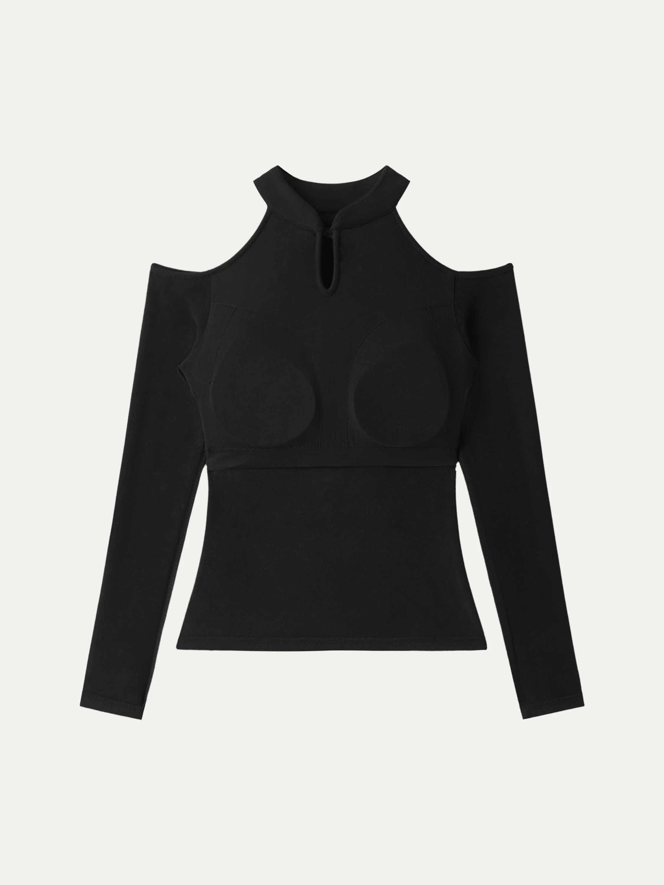 Cutout Shoulder Mandarin Collar Going-out Bra Top Limited Edition - Image 11
