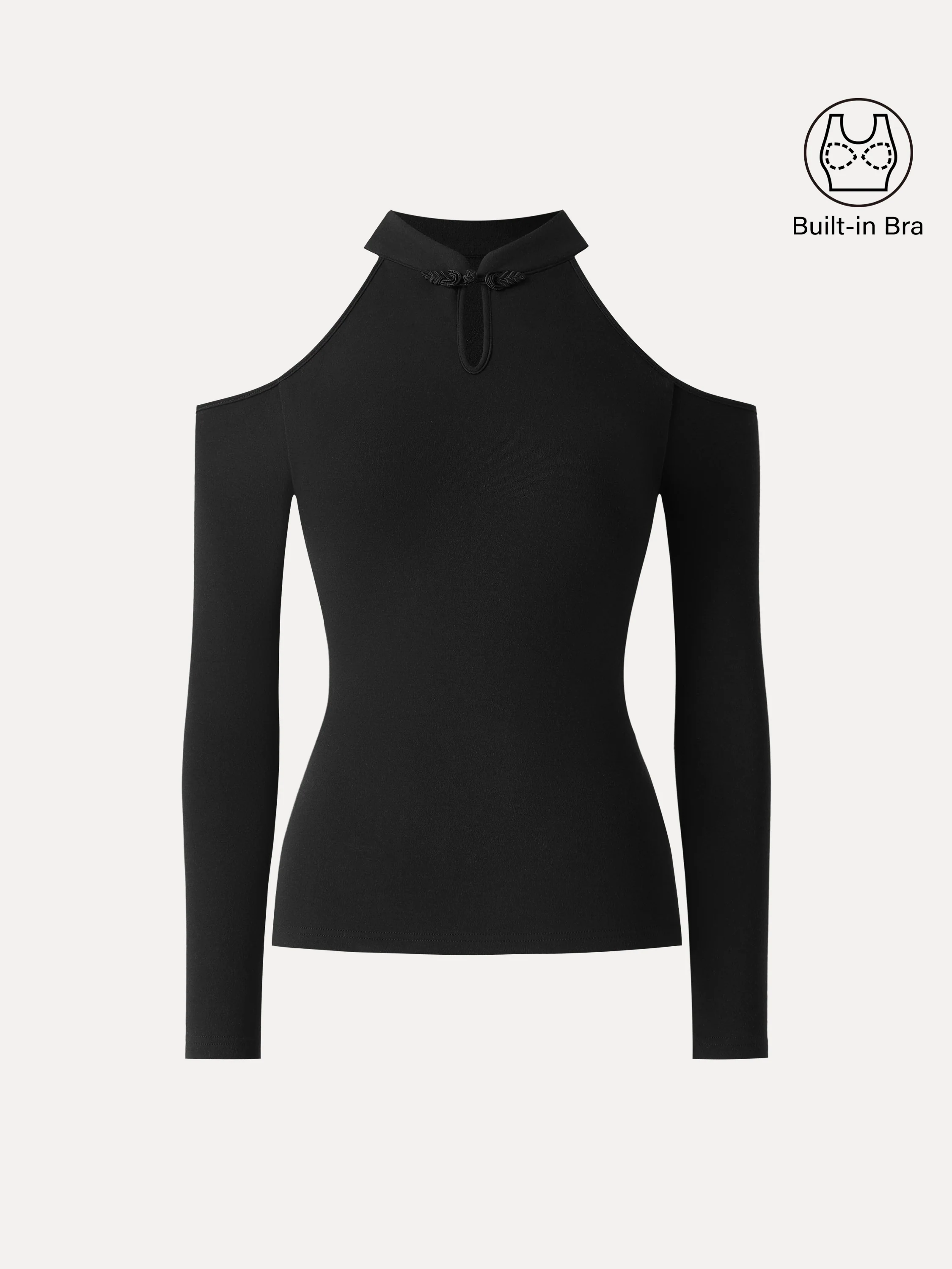 Cutout Shoulder Mandarin Collar Going-out Bra Top Limited Edition - Image 13