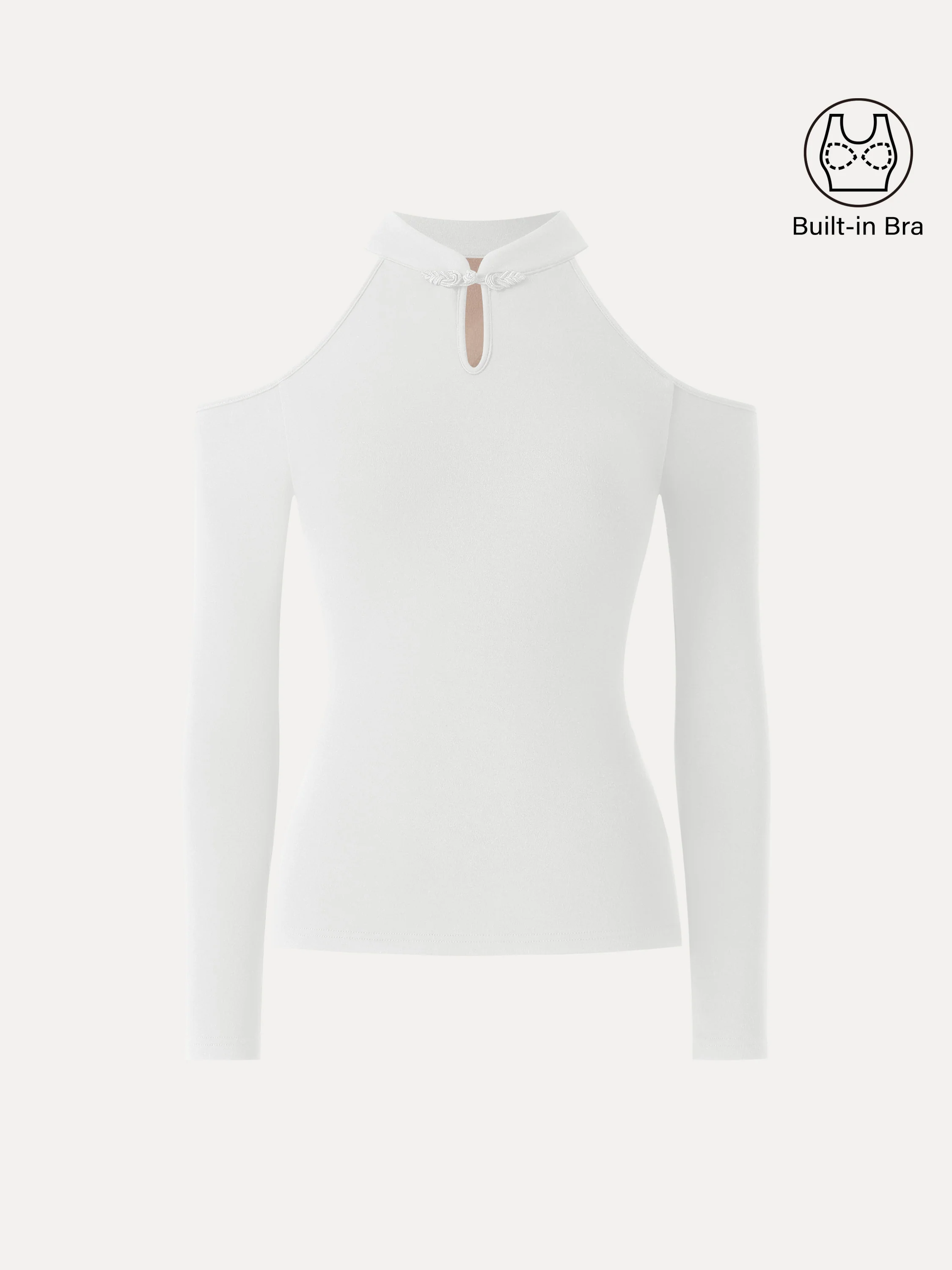 Cutout Shoulder Mandarin Collar Going-out Bra Top Limited Edition - Image 14