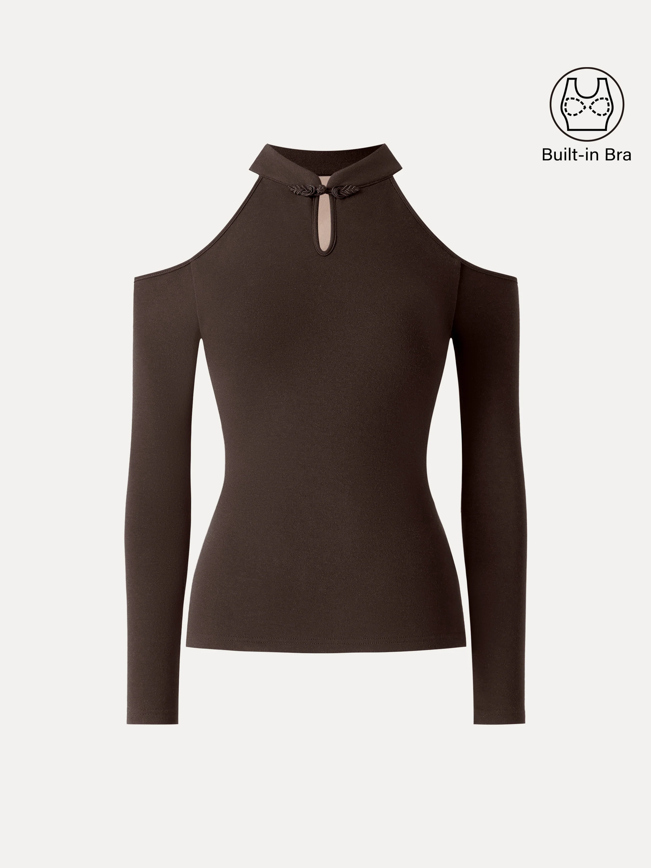 Cutout Shoulder Mandarin Collar Going-out Bra Top Limited Edition - Image 15