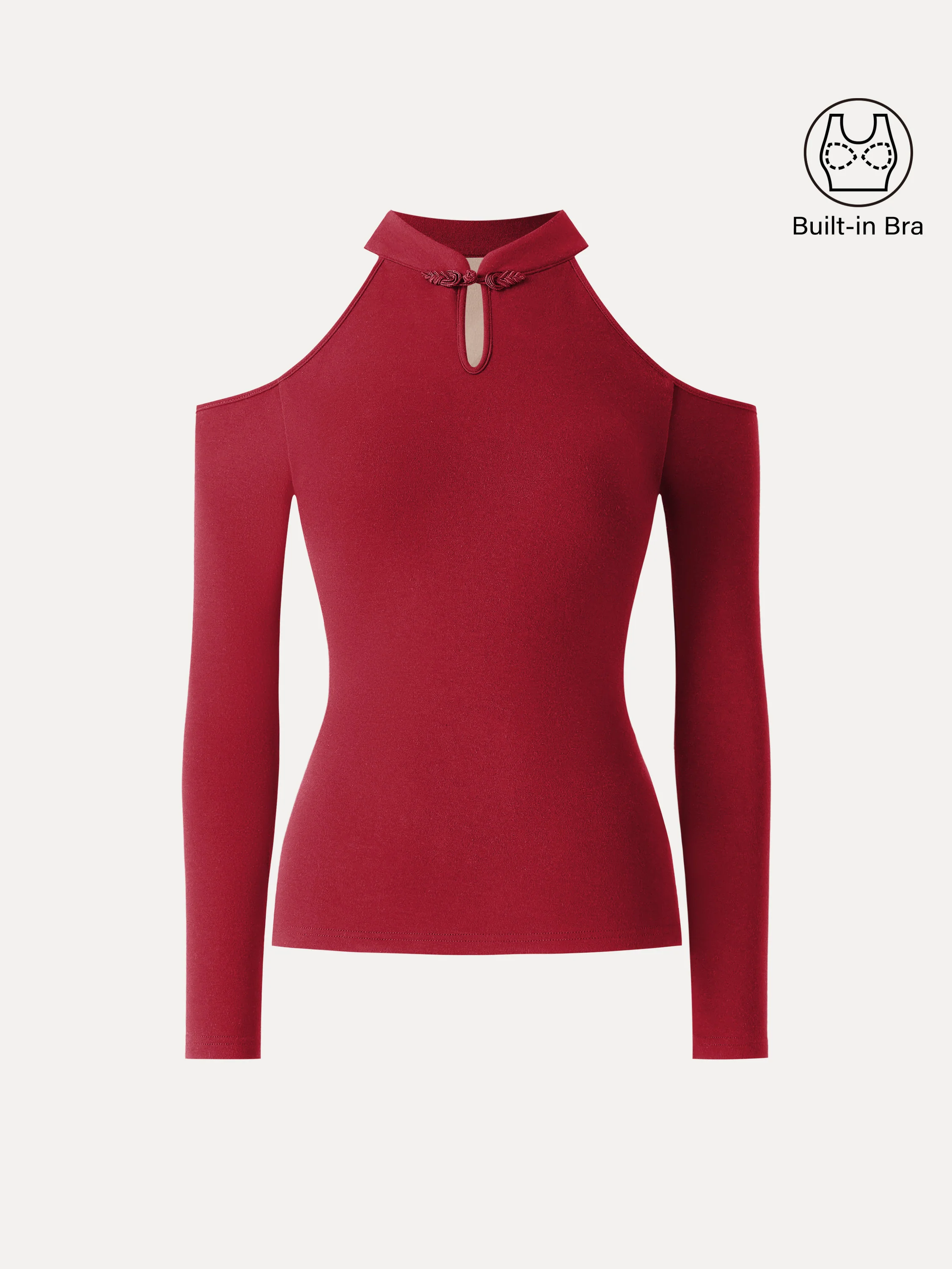 Cutout Shoulder Mandarin Collar Going-out Bra Top Limited Edition - Image 16