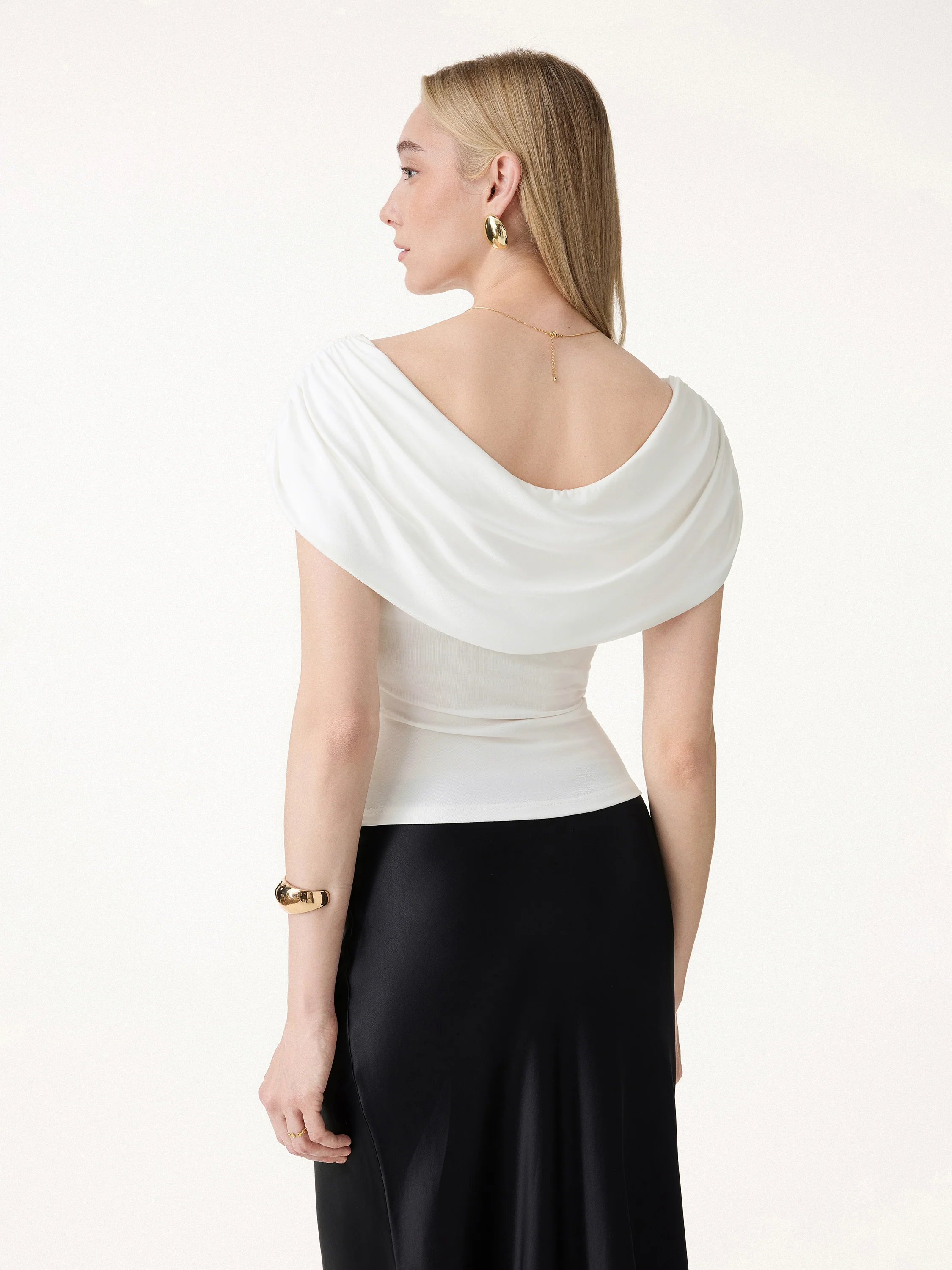 Draped U-Neck Ruched Bra Top - Image 10