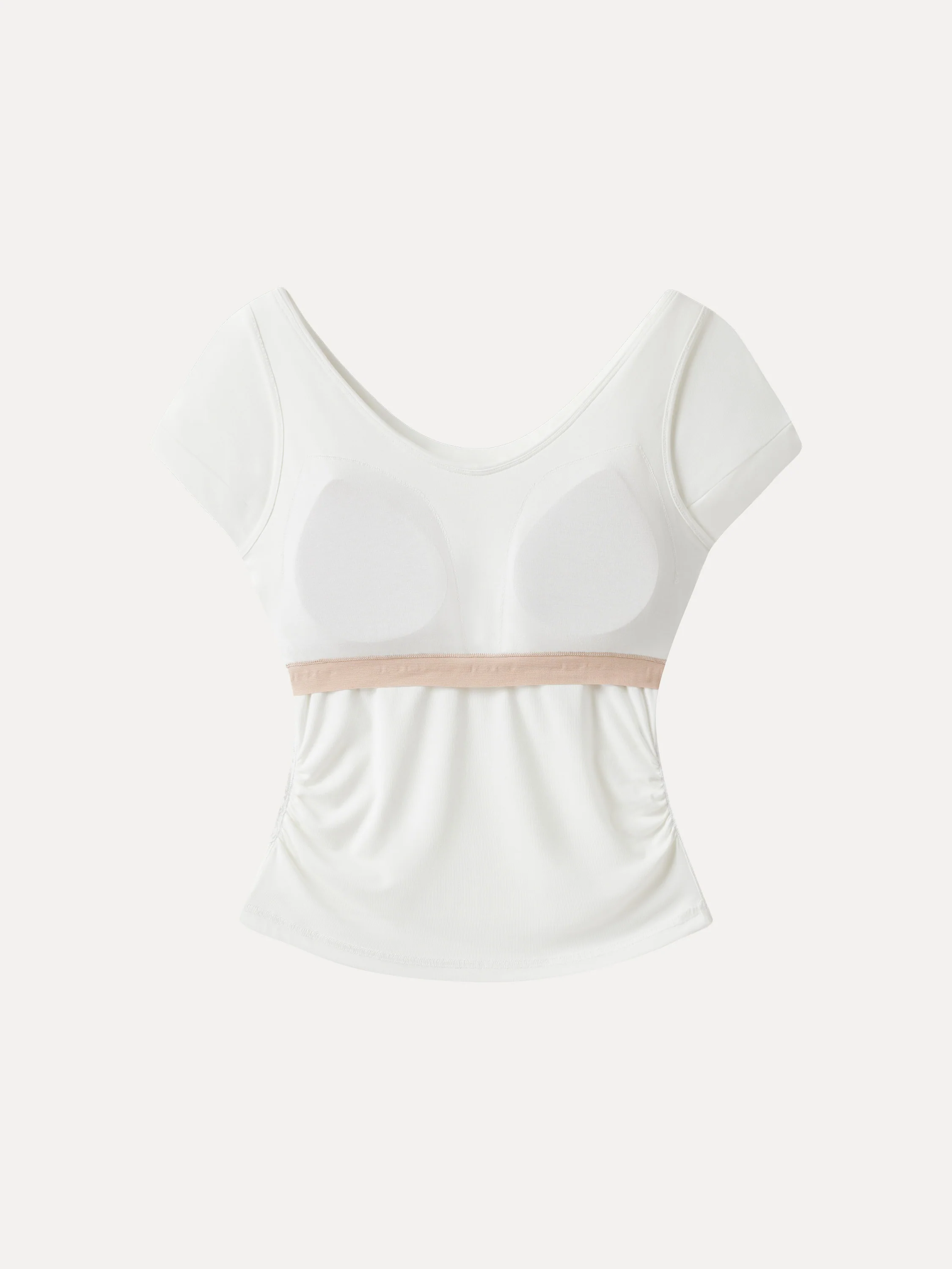 Draped U-Neck Ruched Bra Top - Image 12