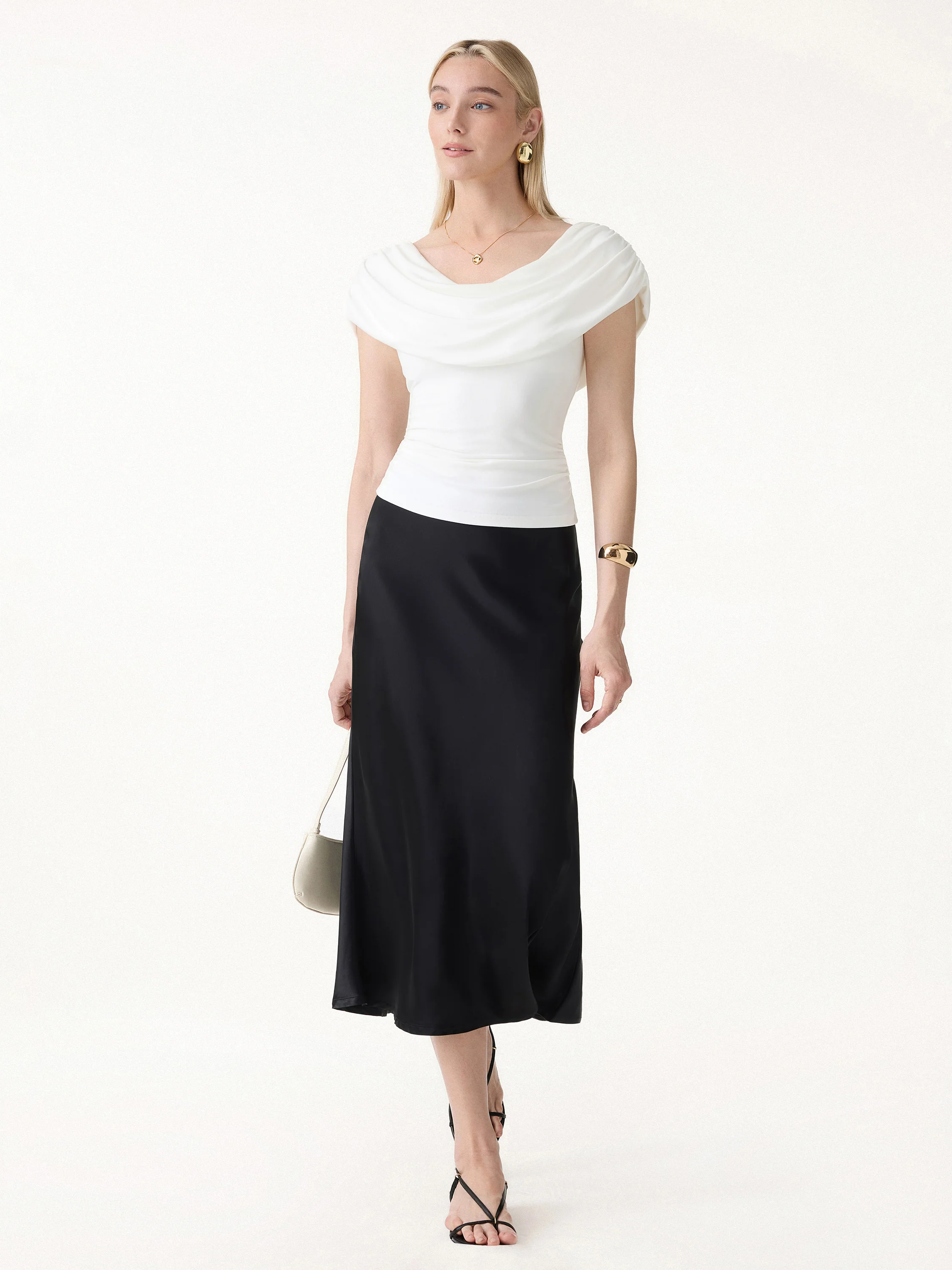 Draped U-Neck Ruched Bra Top - Image 6