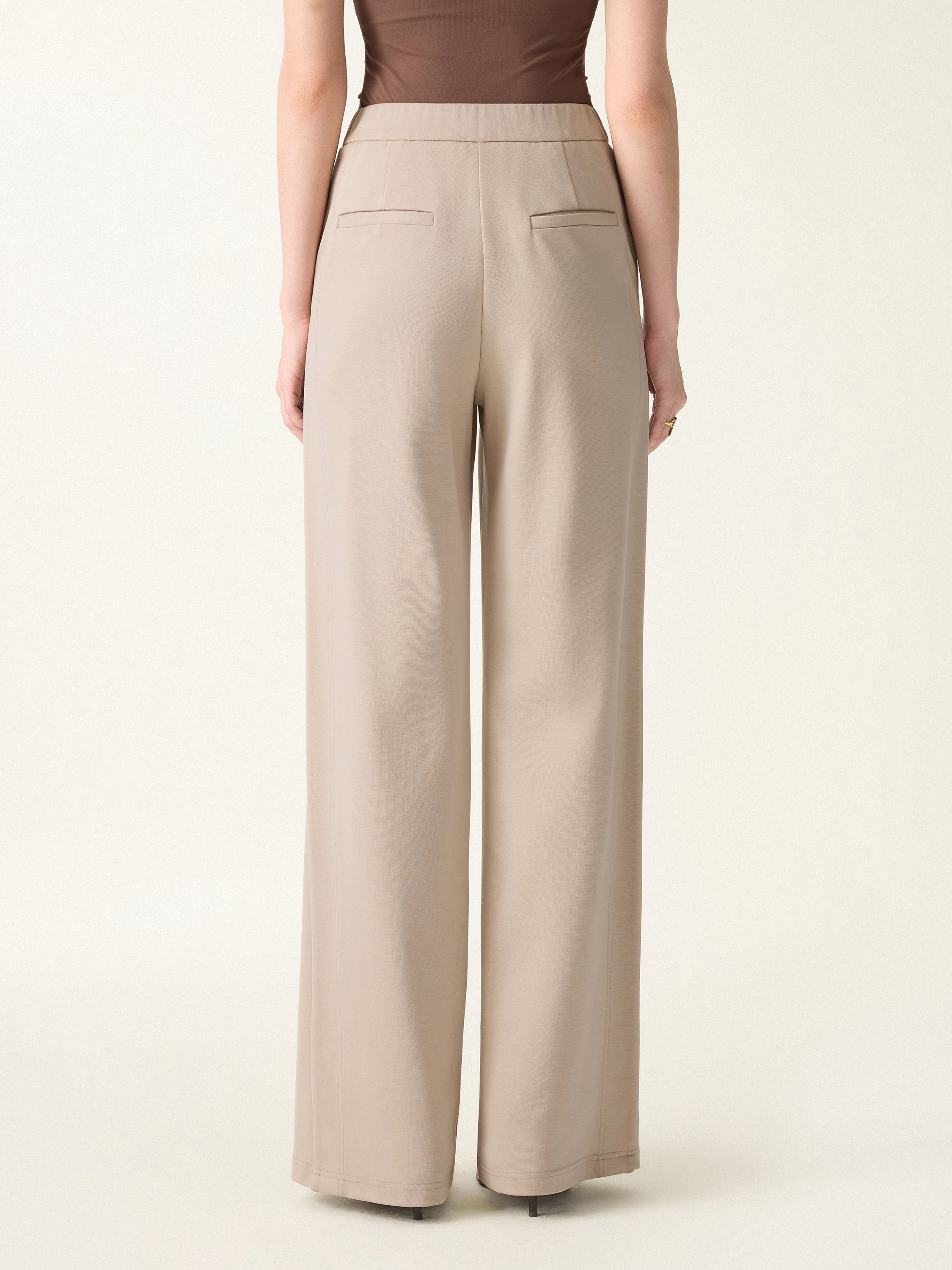 Drapey Mid Rise Wide Leg Pull-on Pant with Pockets - Image 10