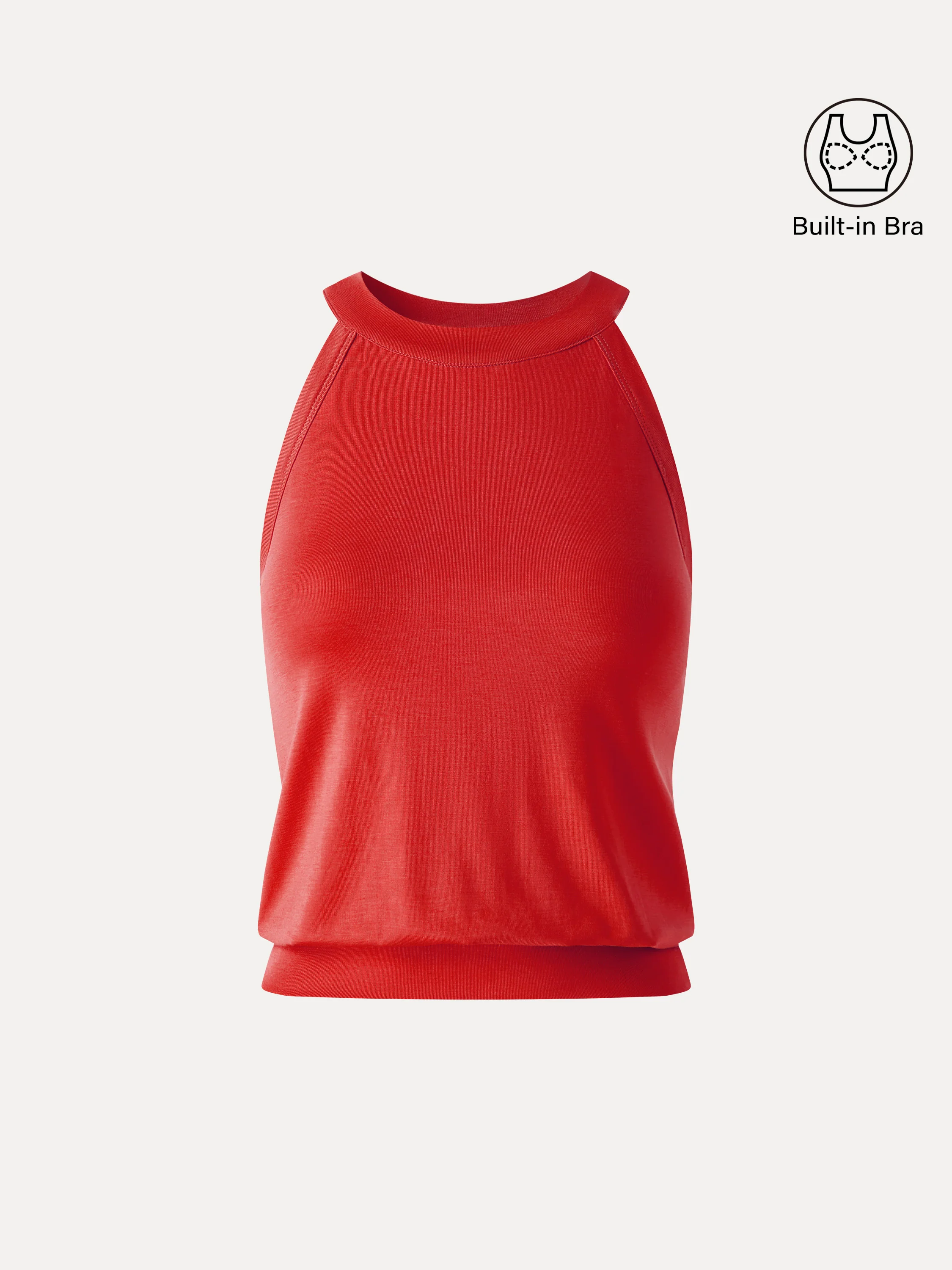 Halter Neck Banded Hem Bra Tank Bra Top - Image 11