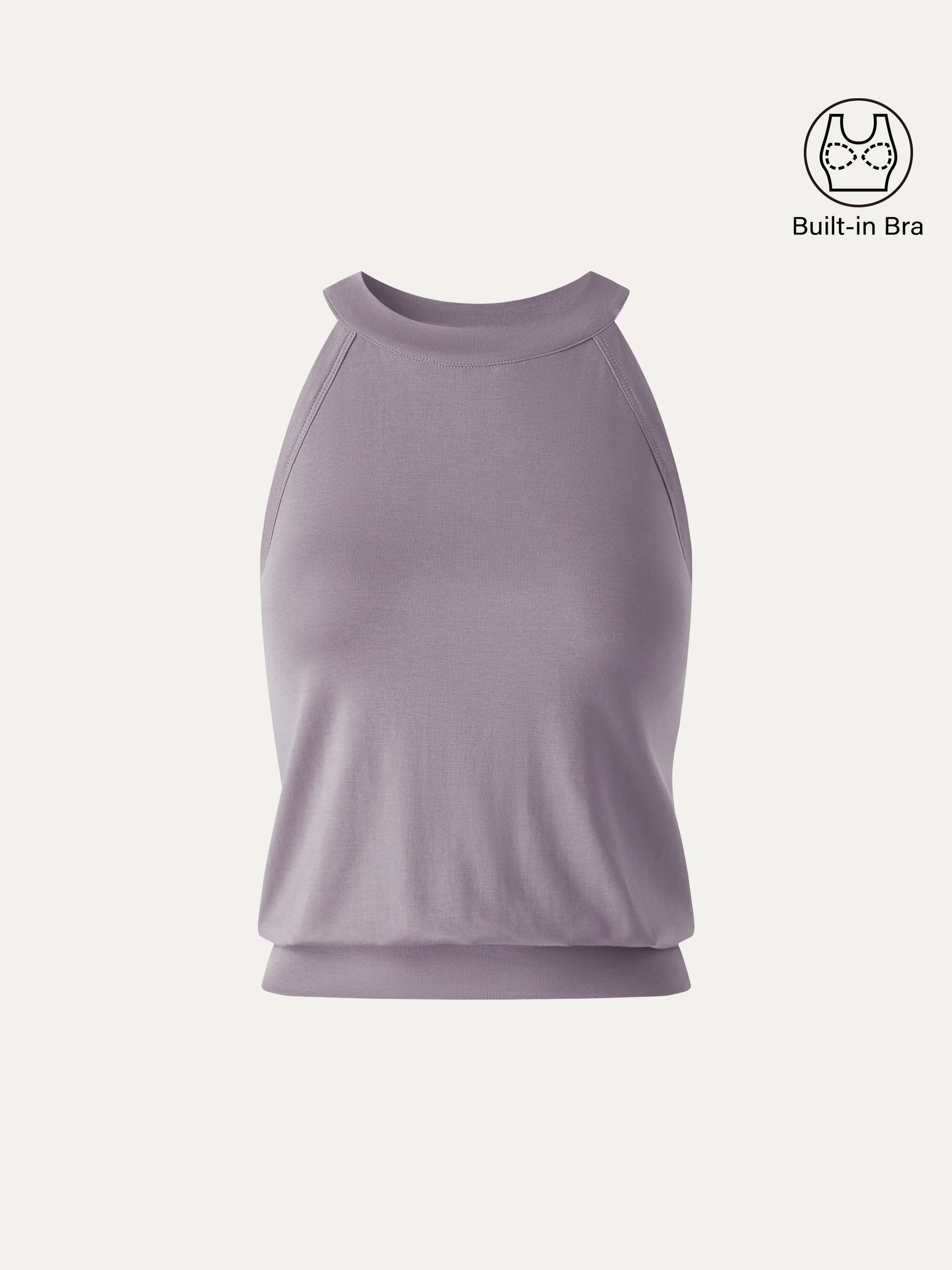 Halter Neck Banded Hem Bra Tank Bra Top - Image 12