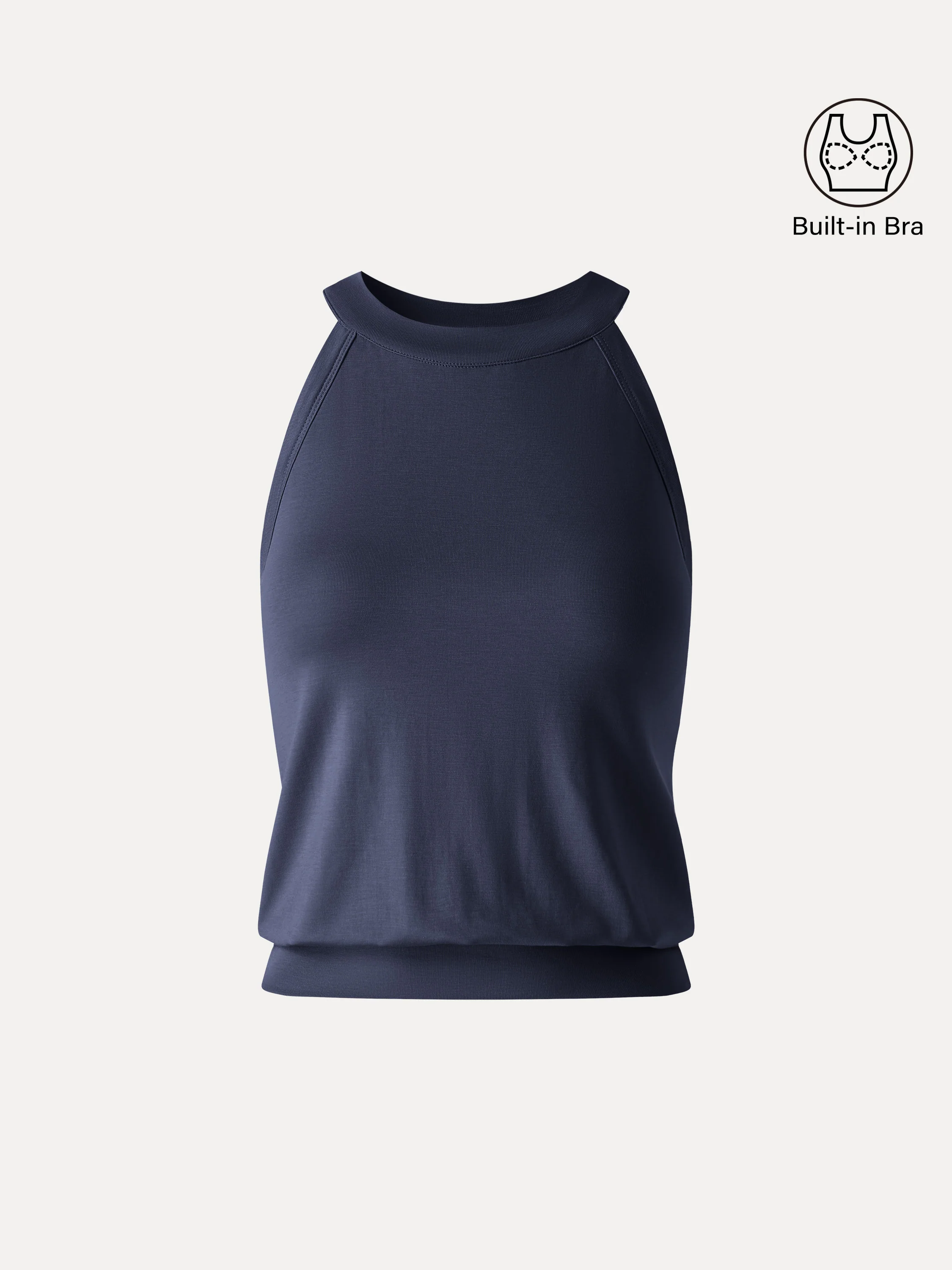 Halter Neck Banded Hem Bra Tank Bra Top - Image 13