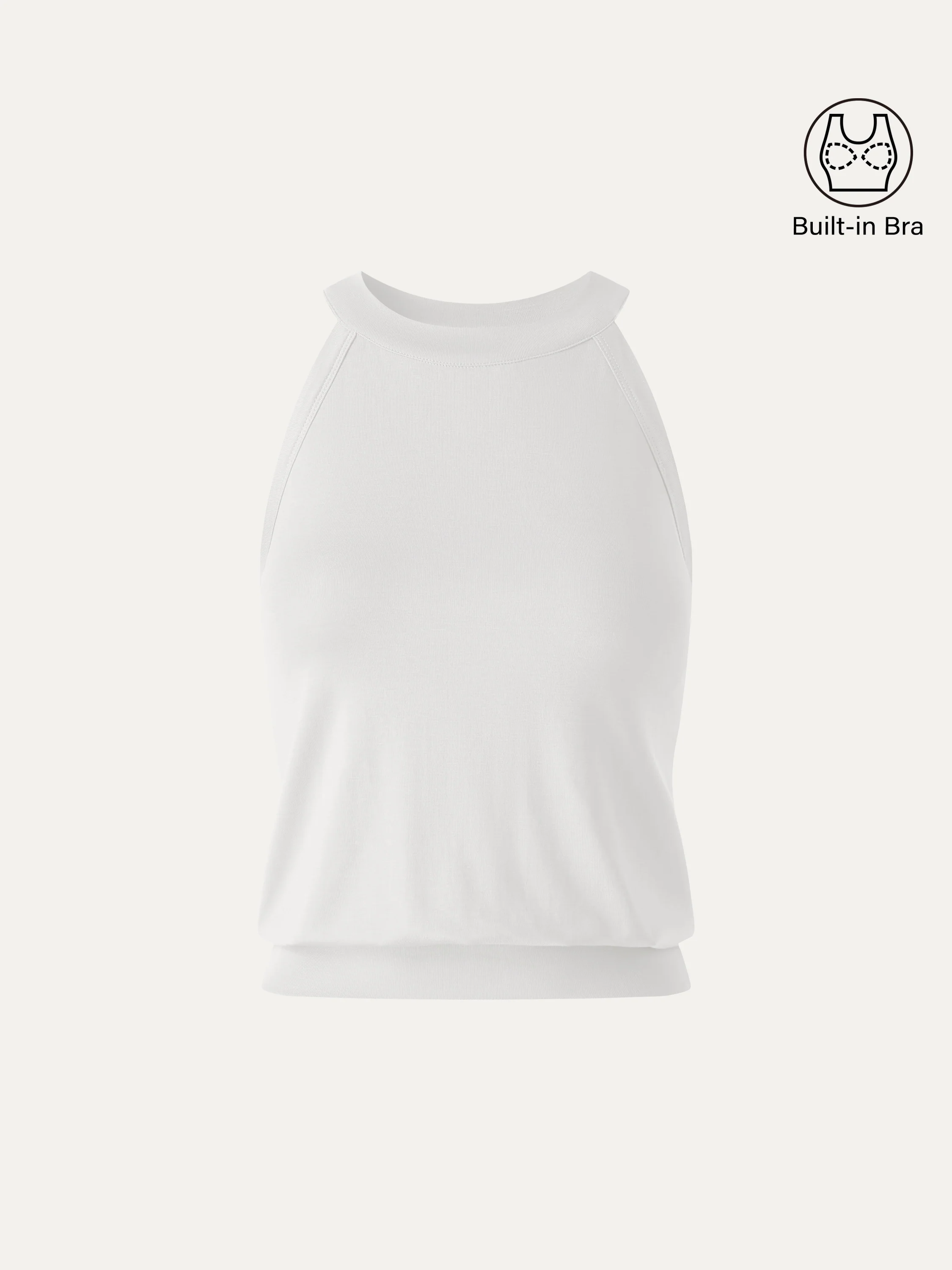 Halter Neck Banded Hem Bra Tank Bra Top - Image 14