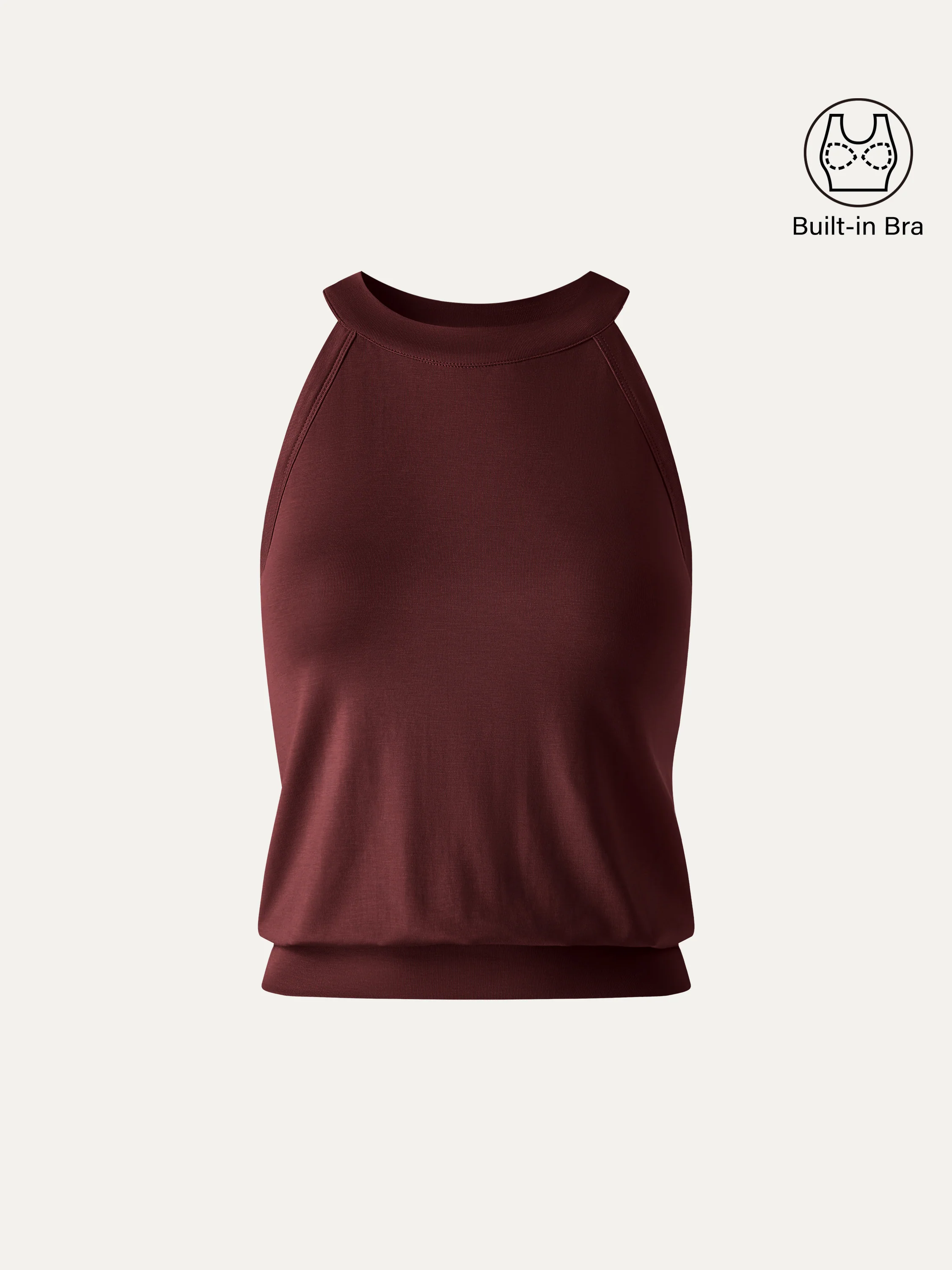 Halter Neck Banded Hem Bra Tank Bra Top - Image 16