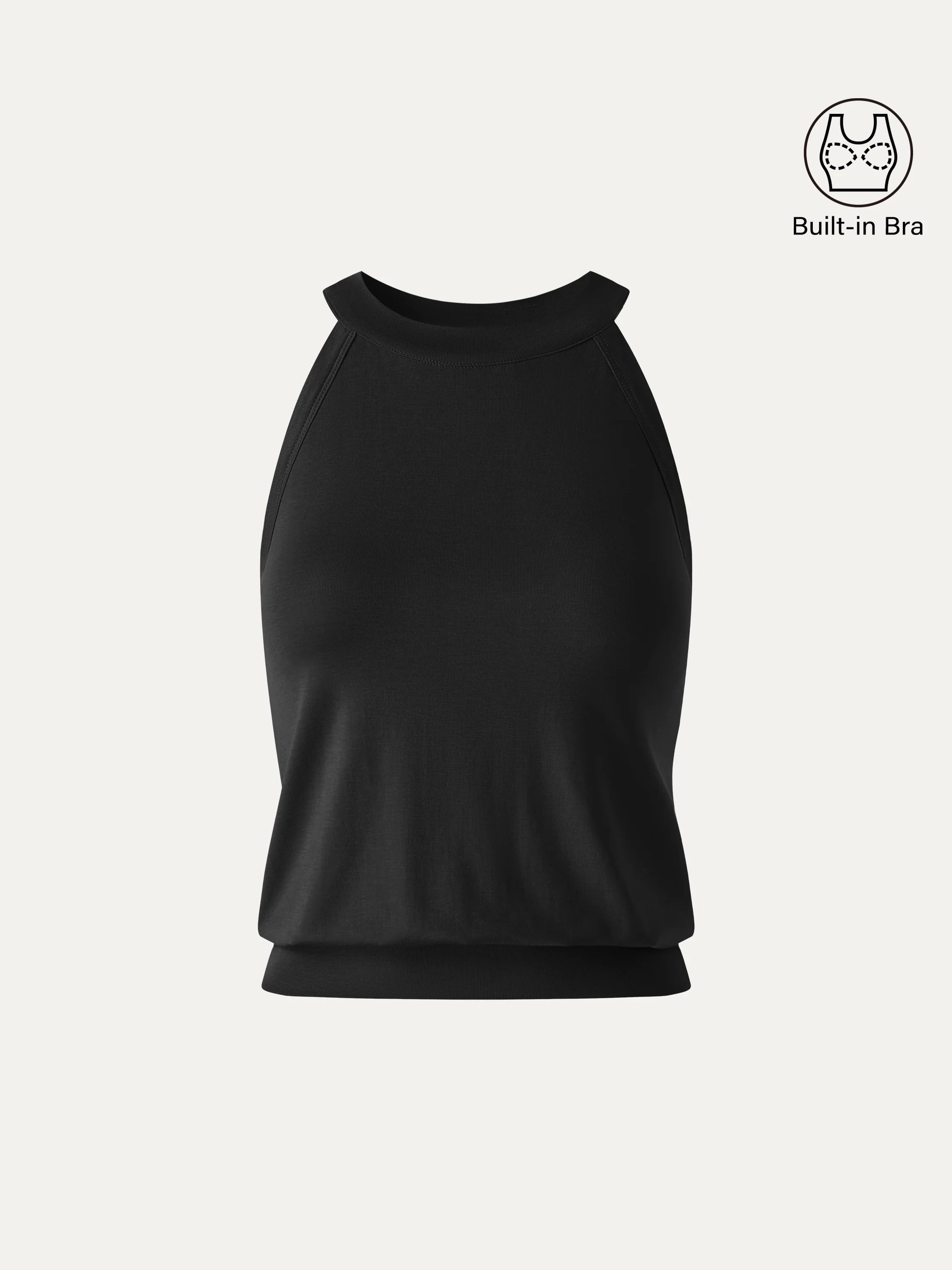 Halter Neck Banded Hem Bra Tank Bra Top - Image 17