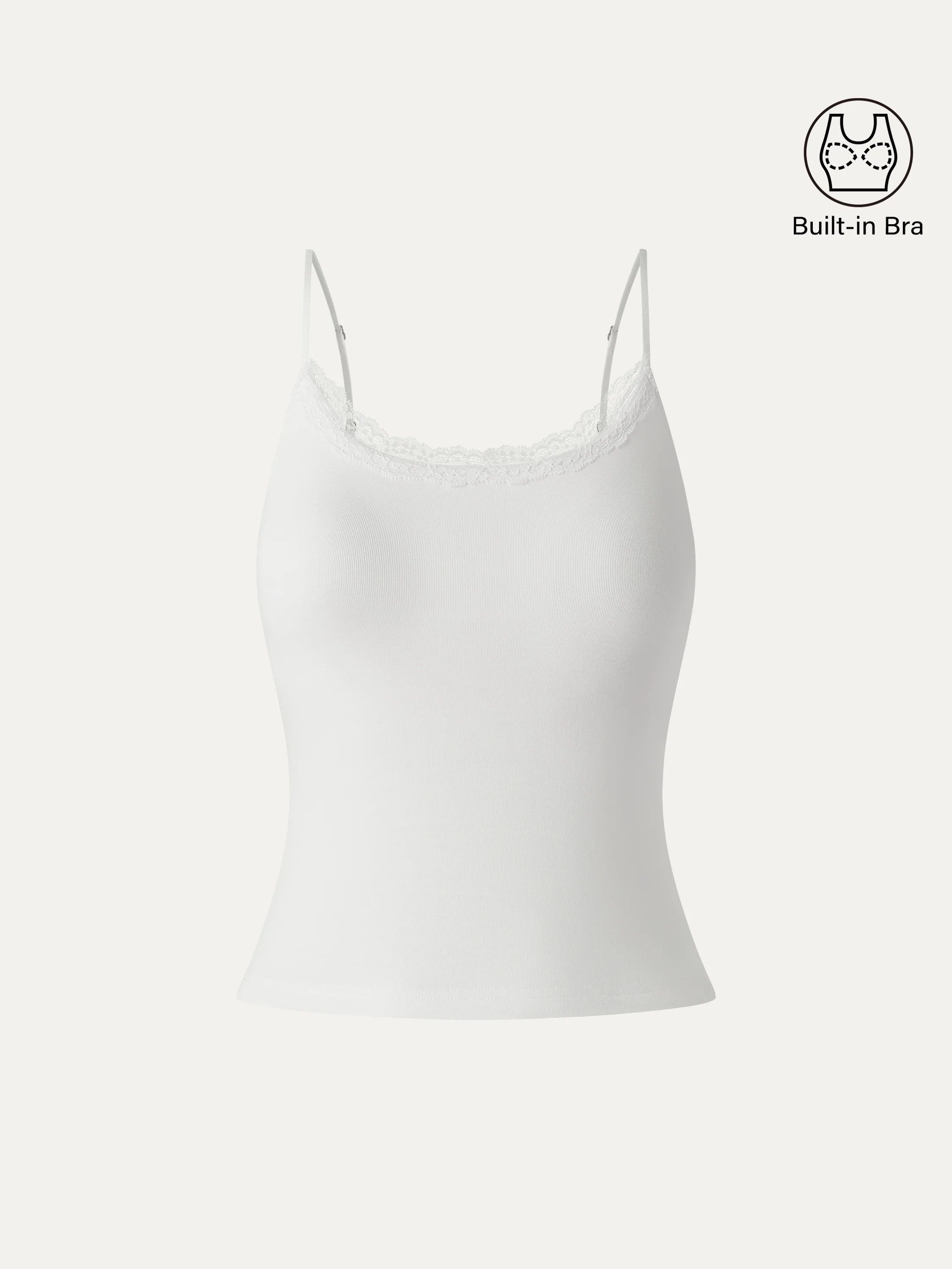 Lace Trim Scoop Neck Spaghetti Bra Top - Image 10