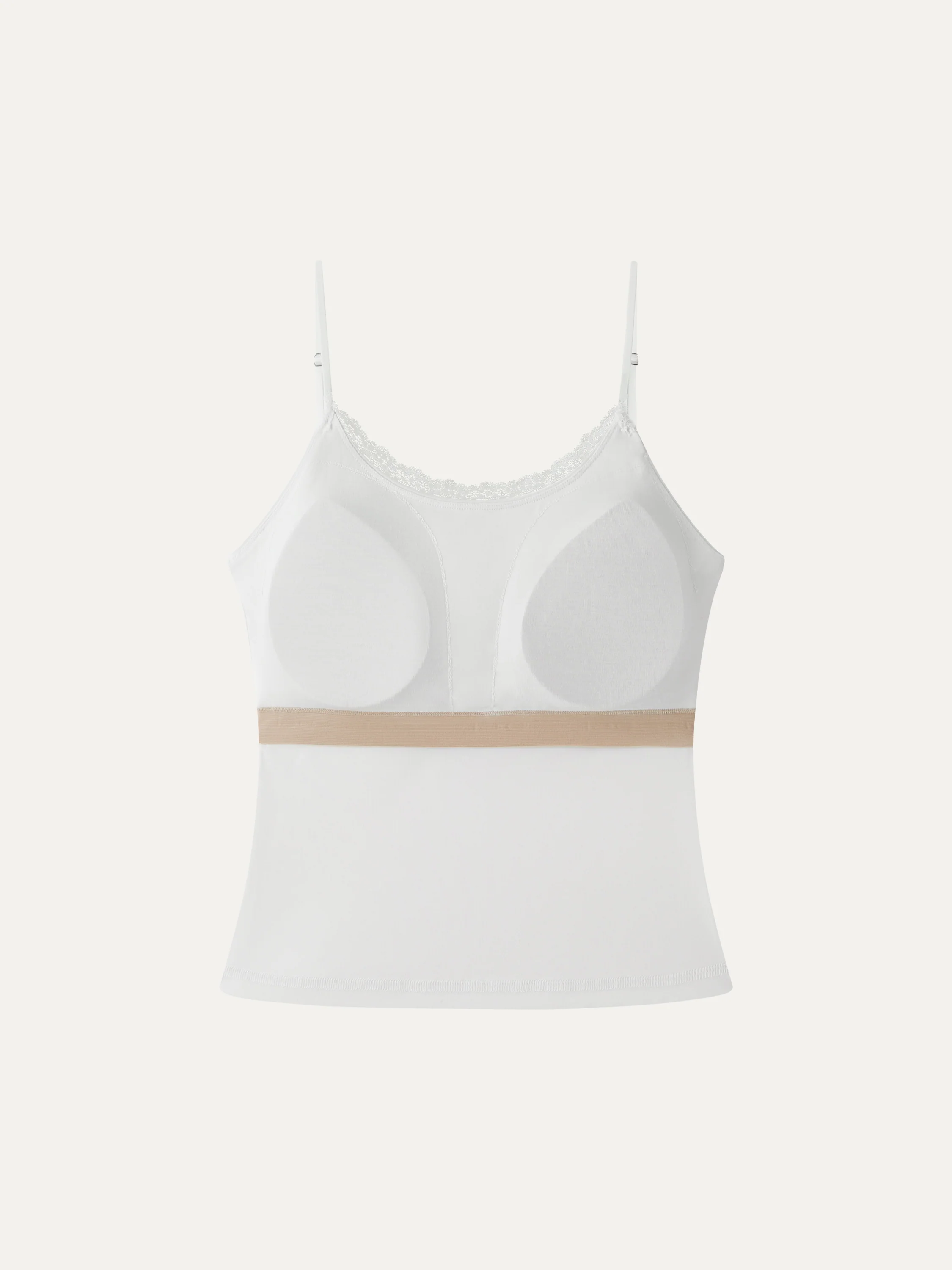 Lace Trim Scoop Neck Spaghetti Bra Top - Image 9