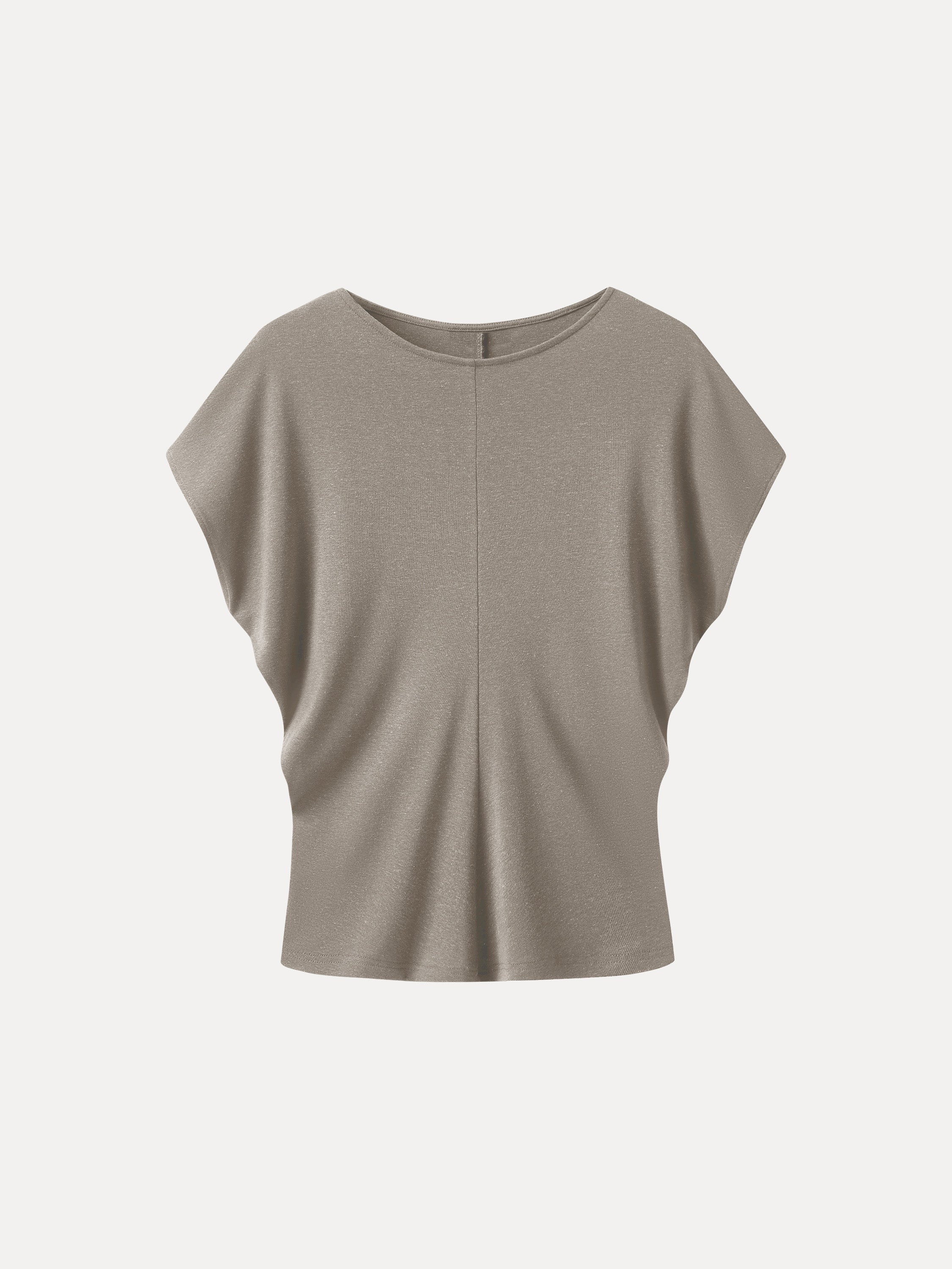 Linen-Blend Round Neck Relaxed Summer Top - Image 11
