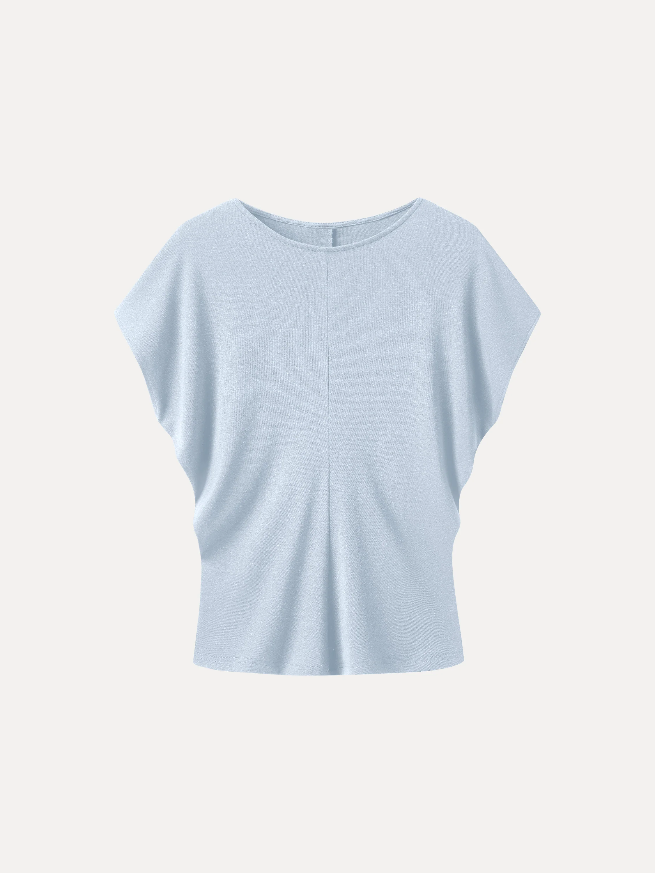Linen-Blend Round Neck Relaxed Summer Top - Image 9