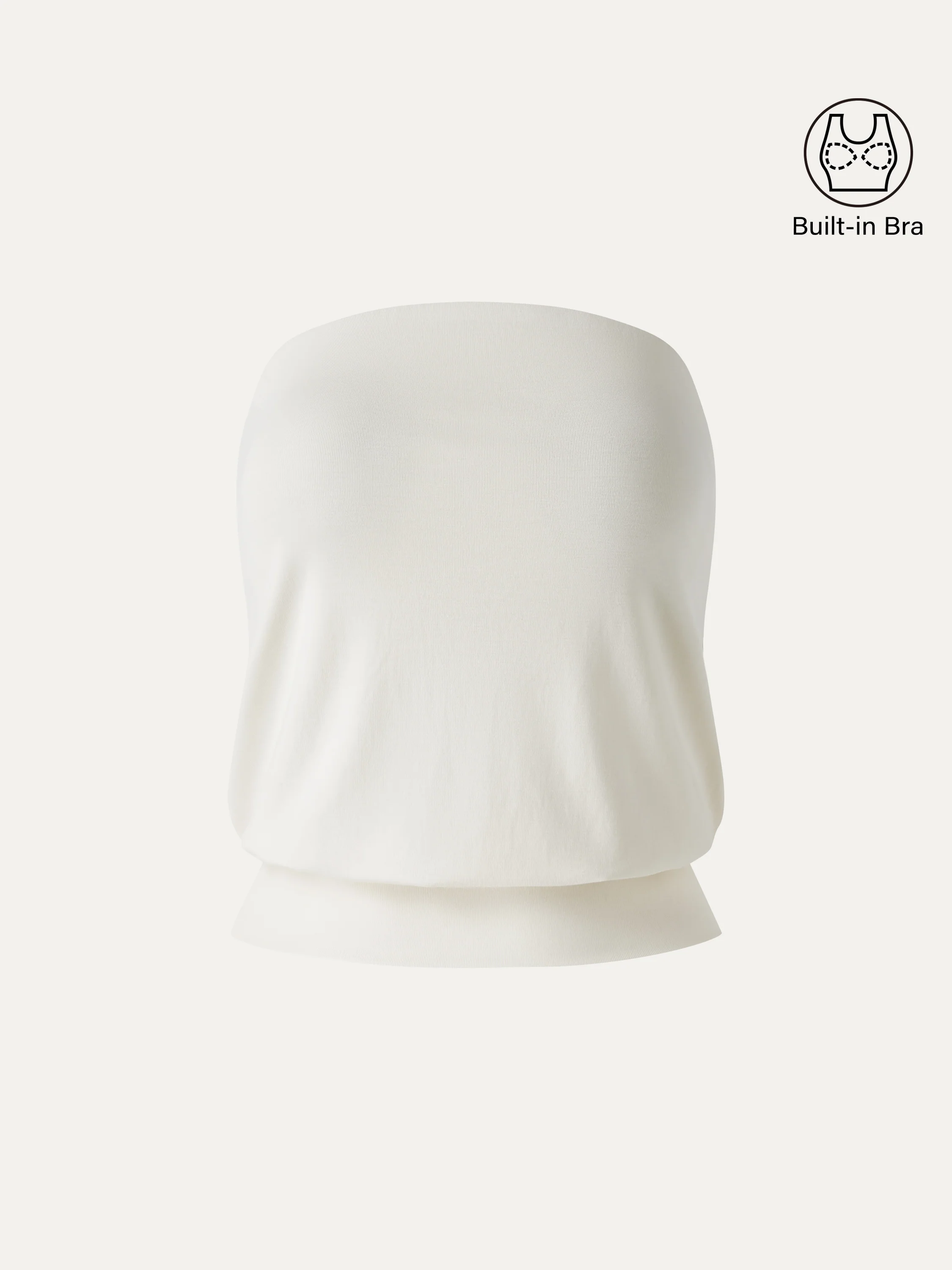 Lyocell Bandeau Banded Hem Bra Top - Image 13