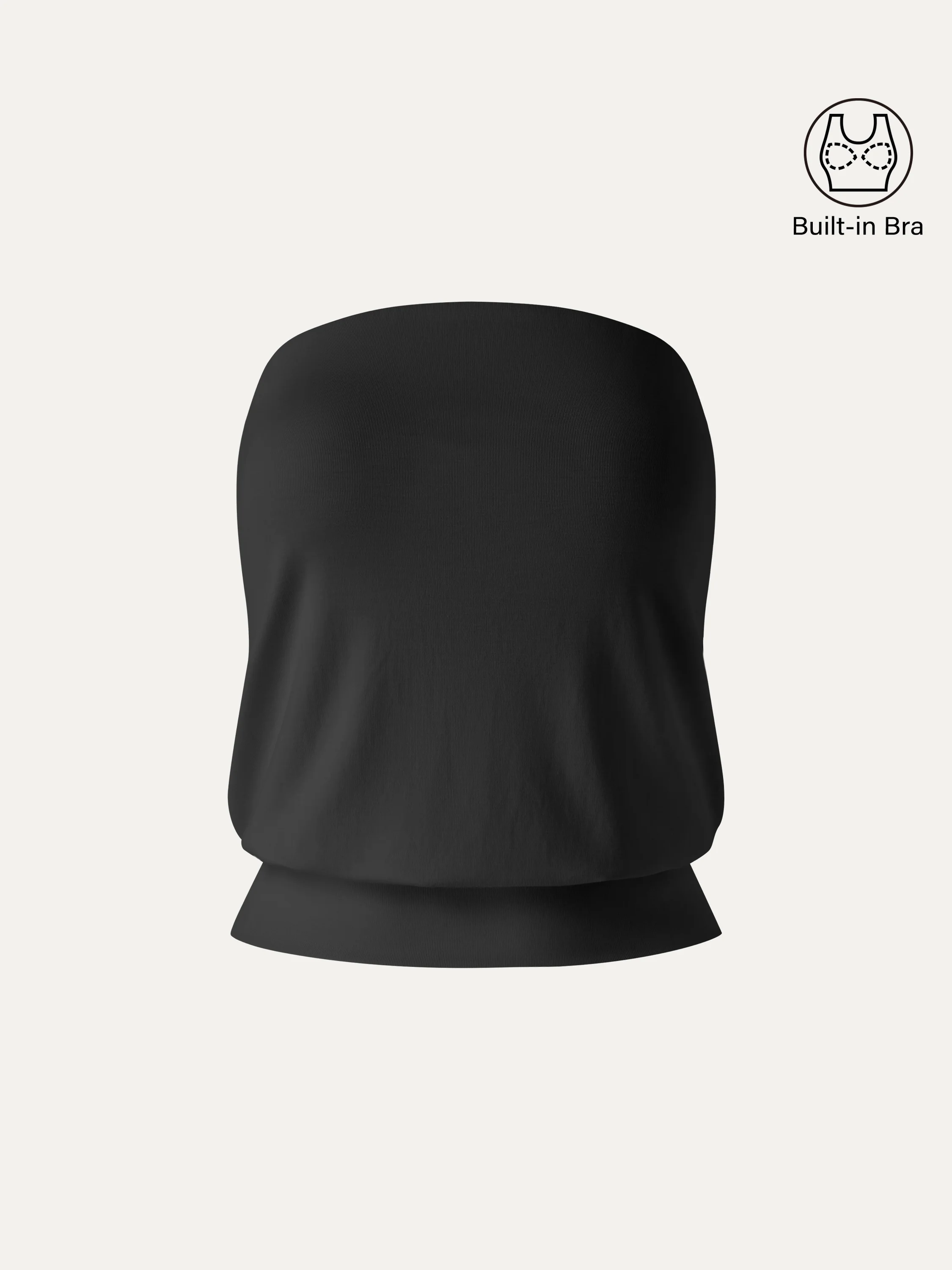 Lyocell Bandeau Banded Hem Bra Top - Image 15