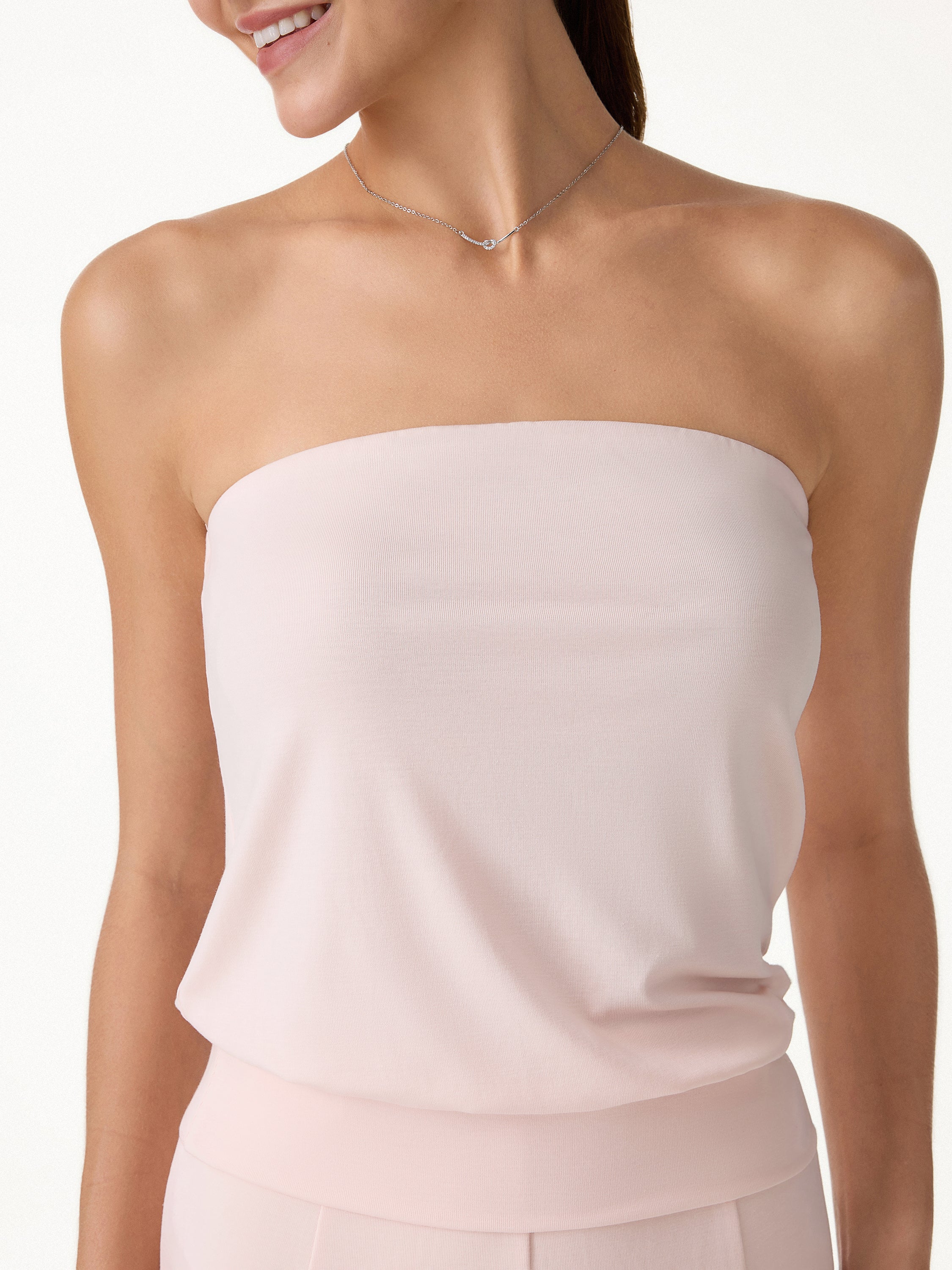 Lyocell Bandeau Banded Hem Bra Top - Image 2