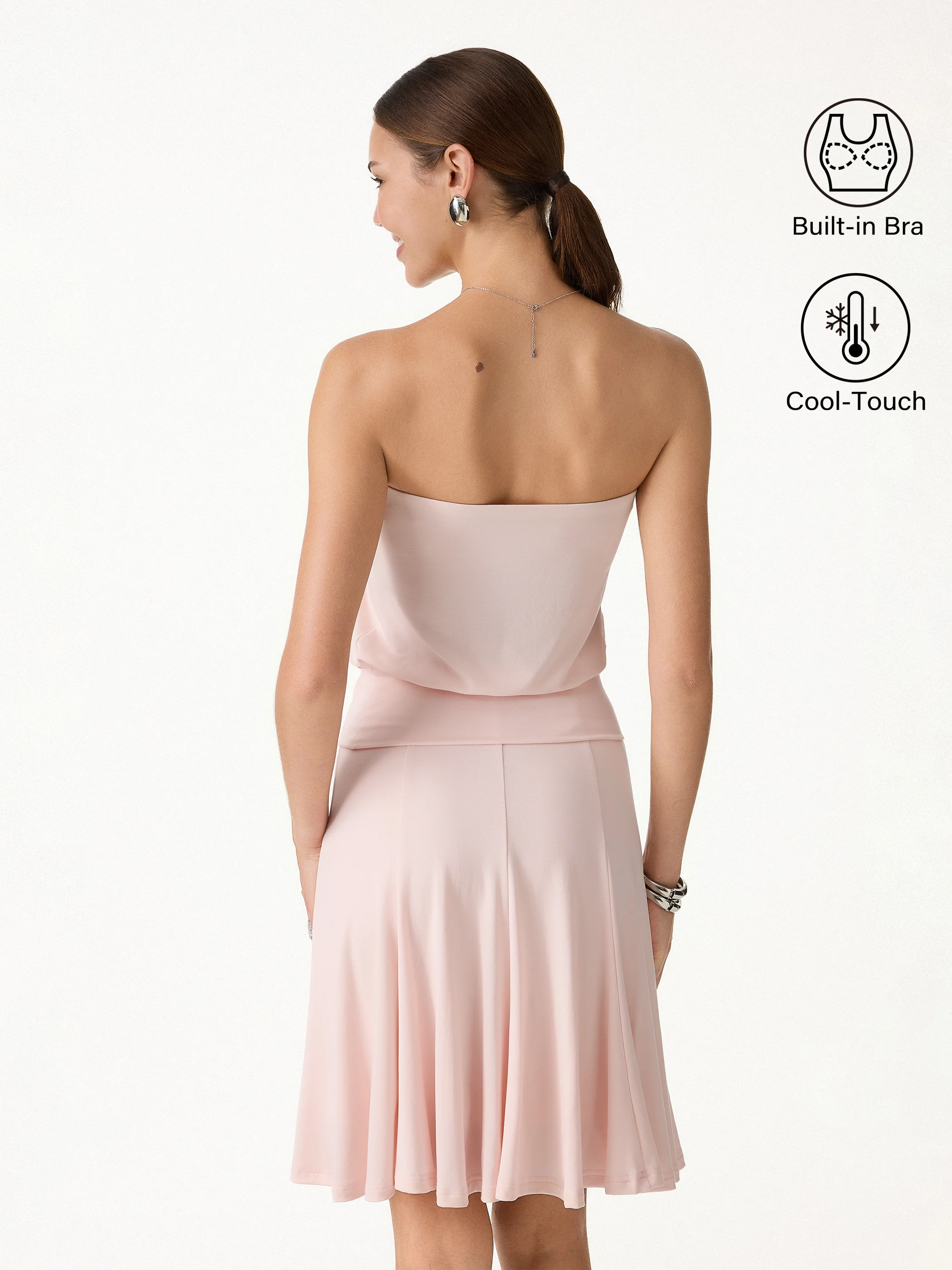 Lyocell Bandeau Banded Hem Bra Top - Image 8