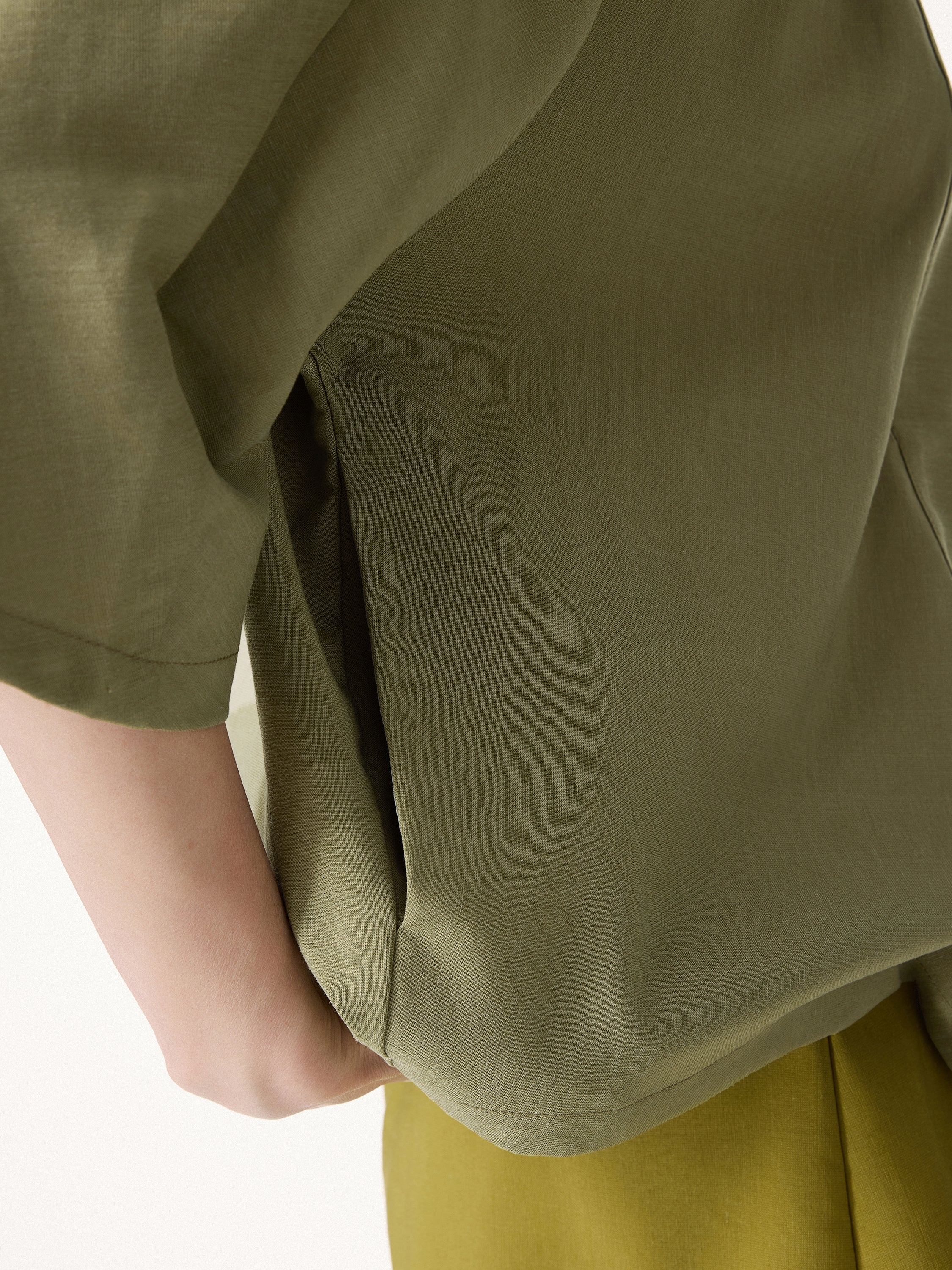 Lyocell-Linen 3/4 Sleeve Cardigan - Image 7