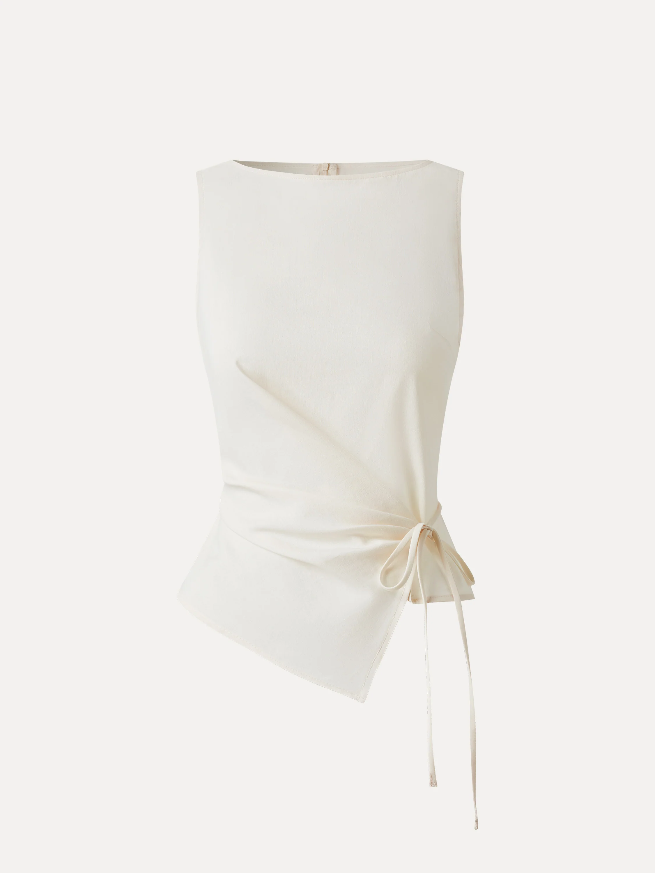 Lyocell-Linen Blend Boatneck Waist-Defined Top - Image 15