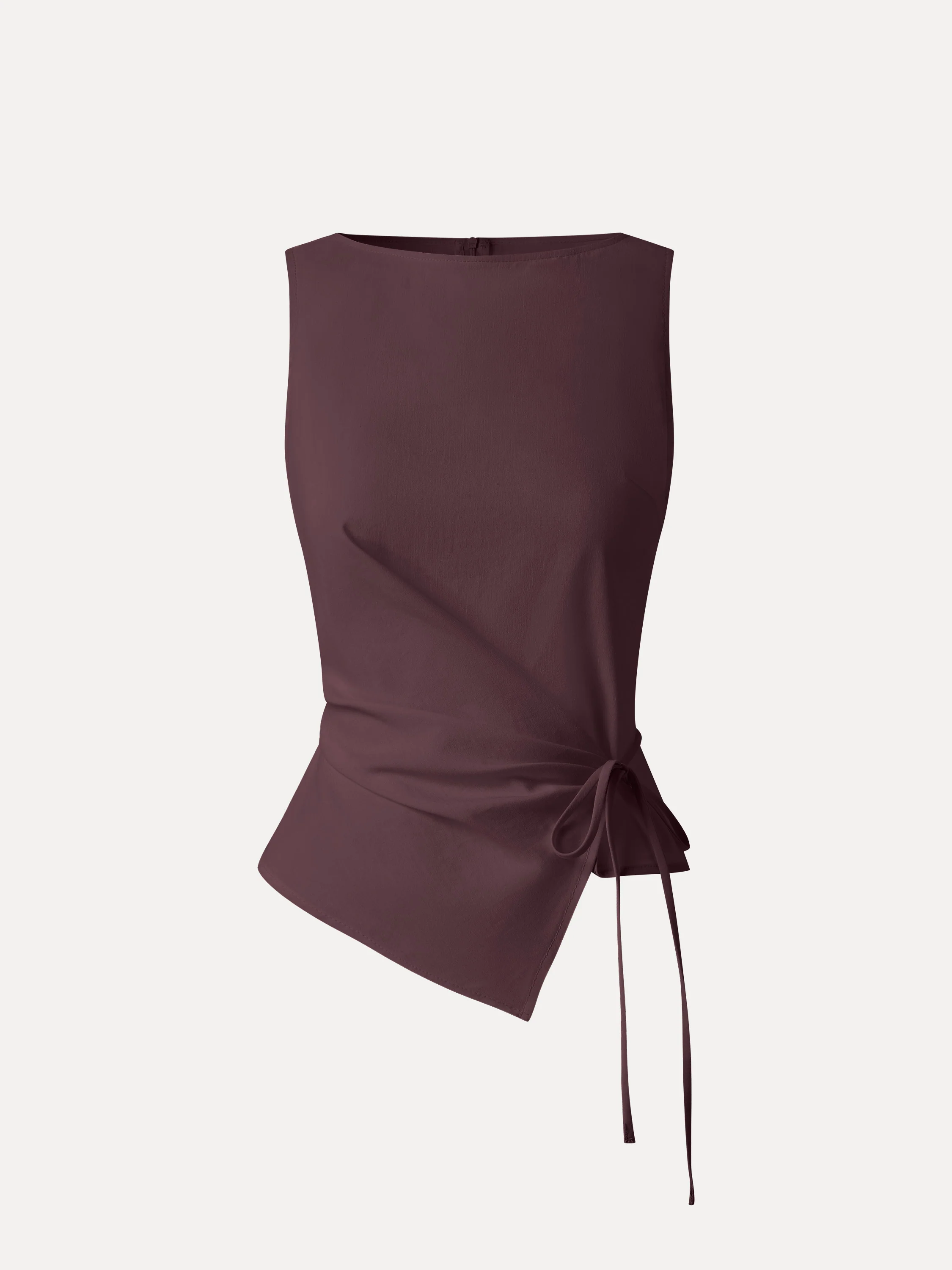 Lyocell-Linen Blend Boatneck Waist-Defined Top - Image 22