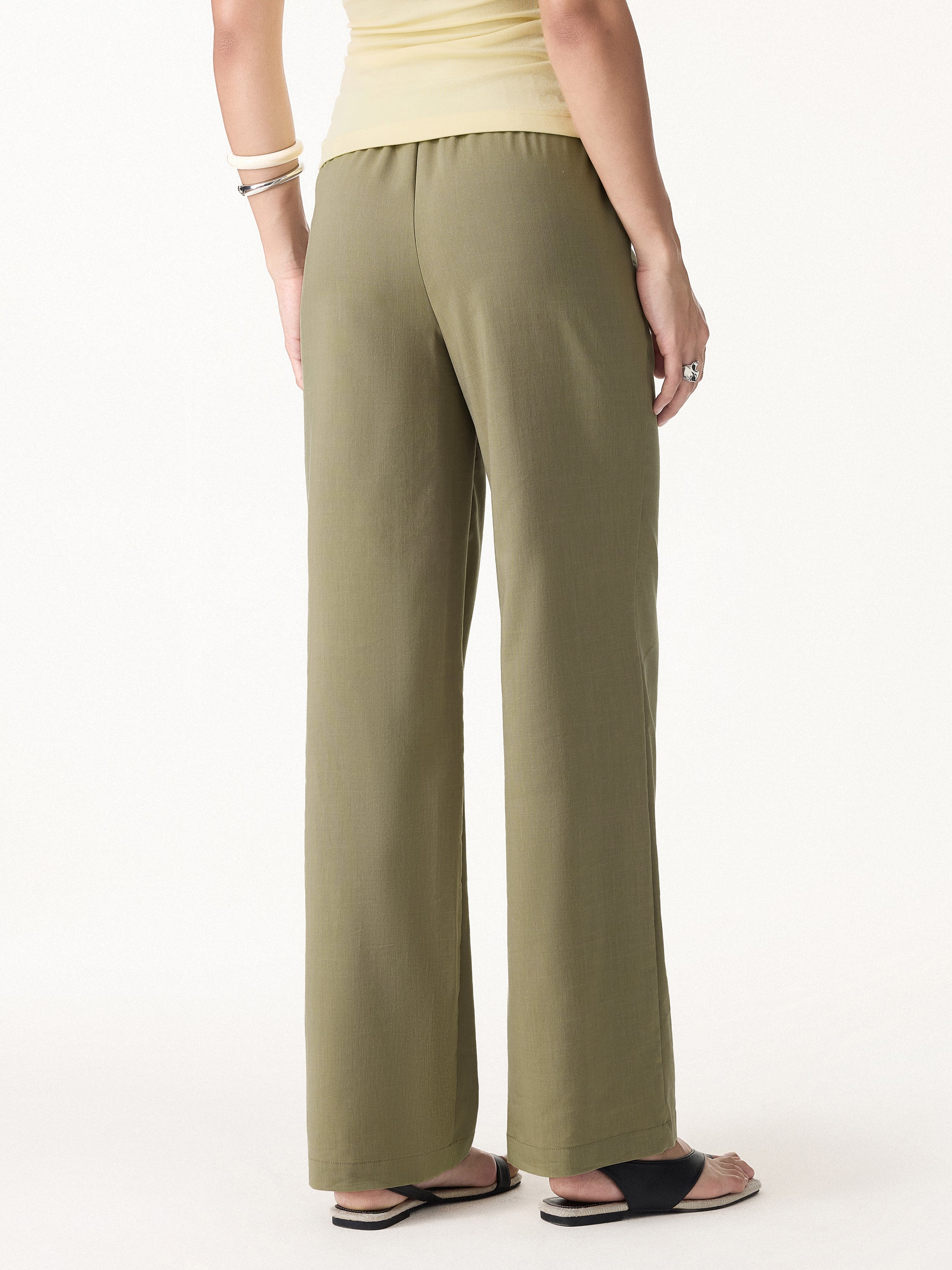 Lyocell-Linen Pintuck Wide Leg Vacay Pant - Image 14
