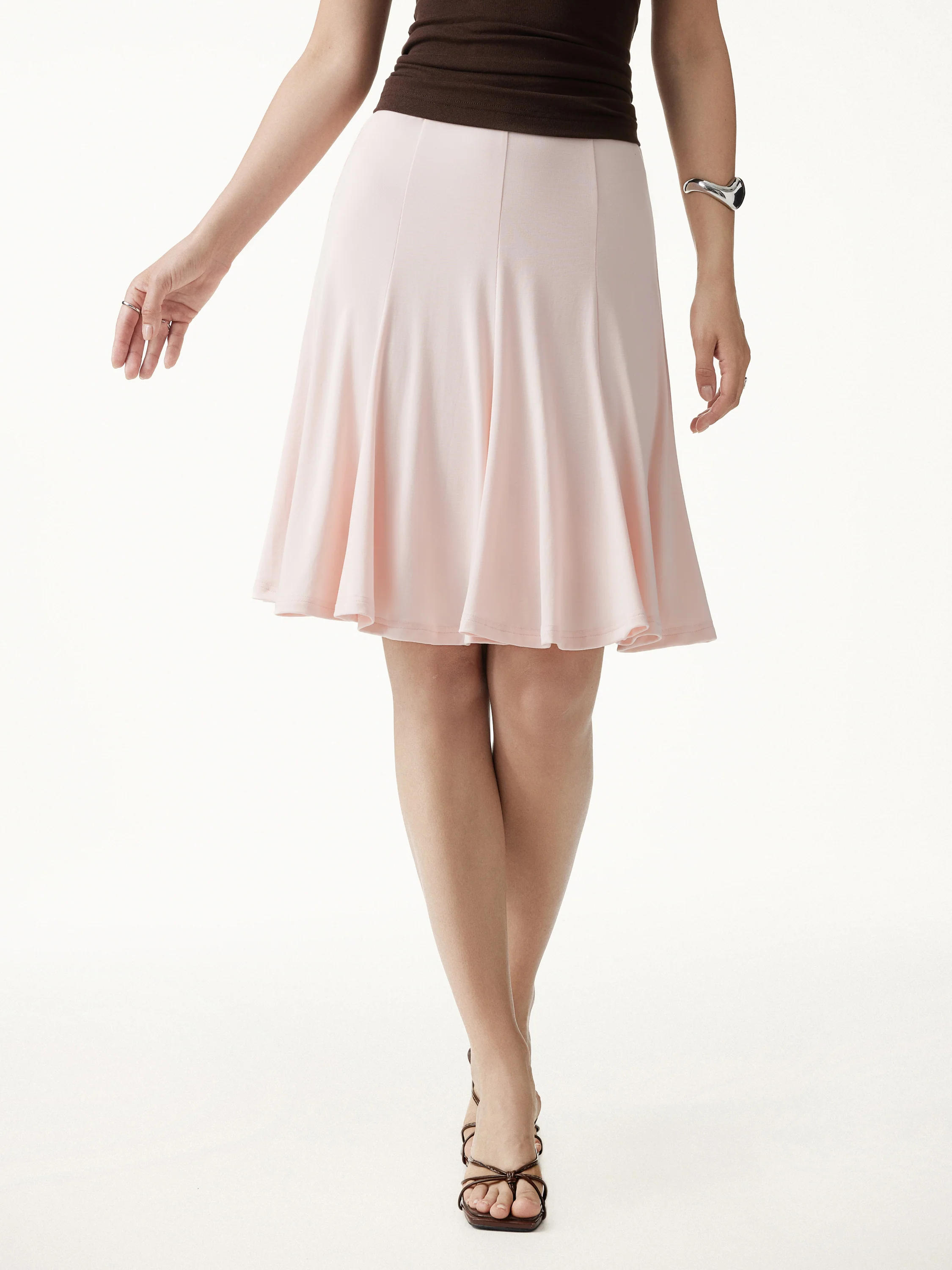 Lyocell Mermaid Hem Knee-Length Skirt - Image 5
