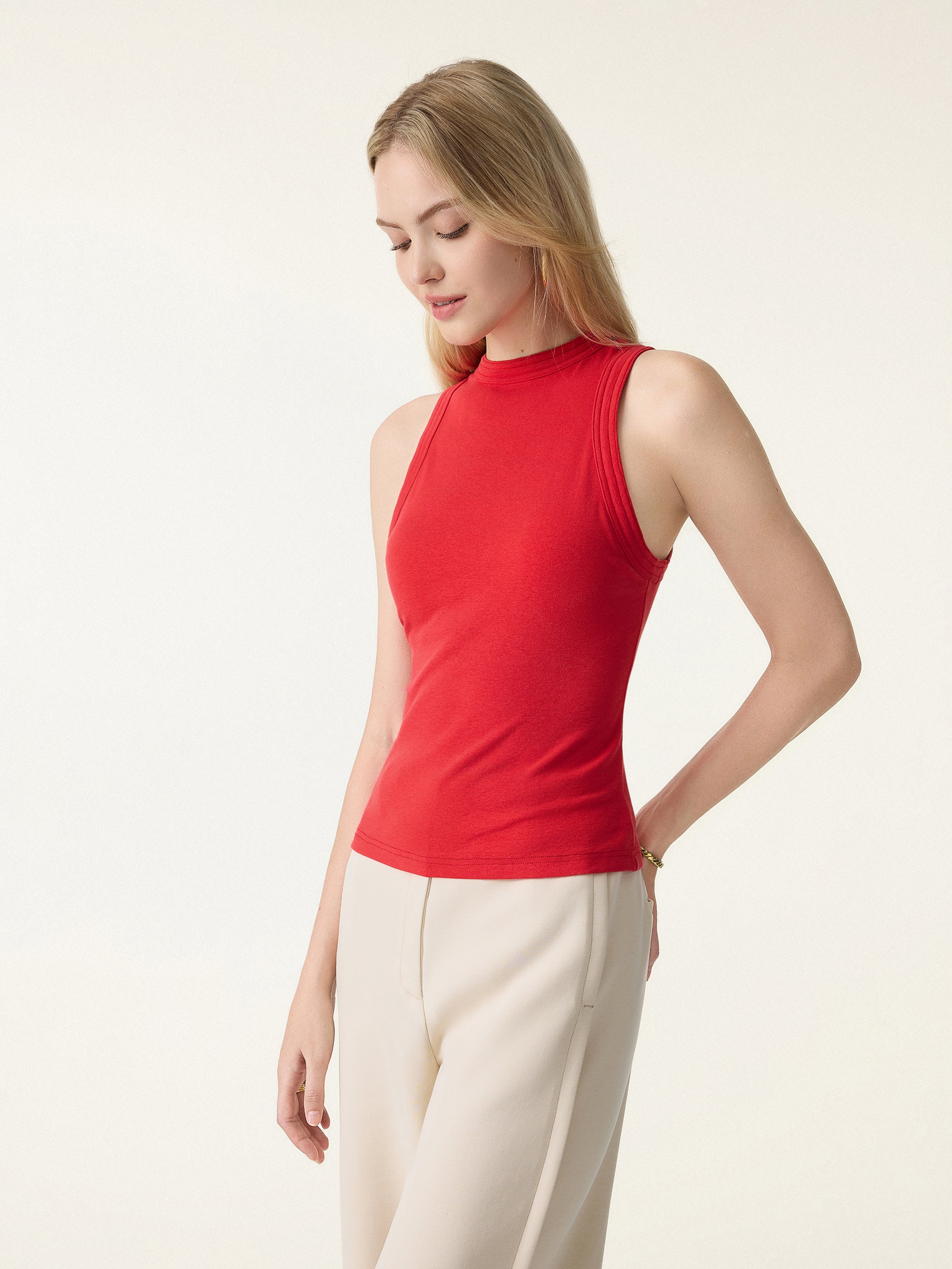 Lyocell Perkins Collar Bra Tank - Image 6