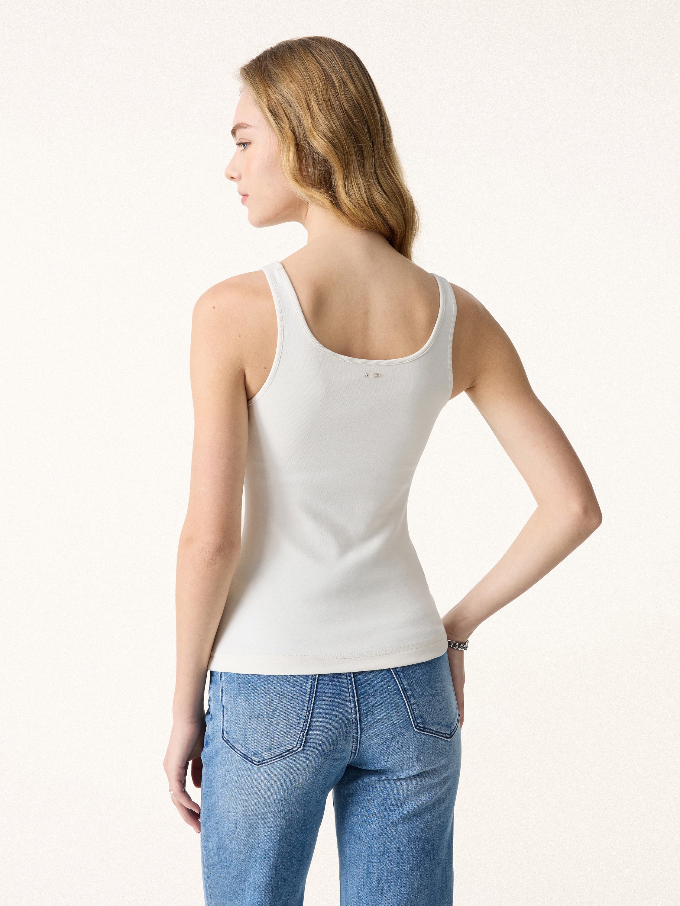 Cotton Lyocell U-Neck Bra Tank - Image 7