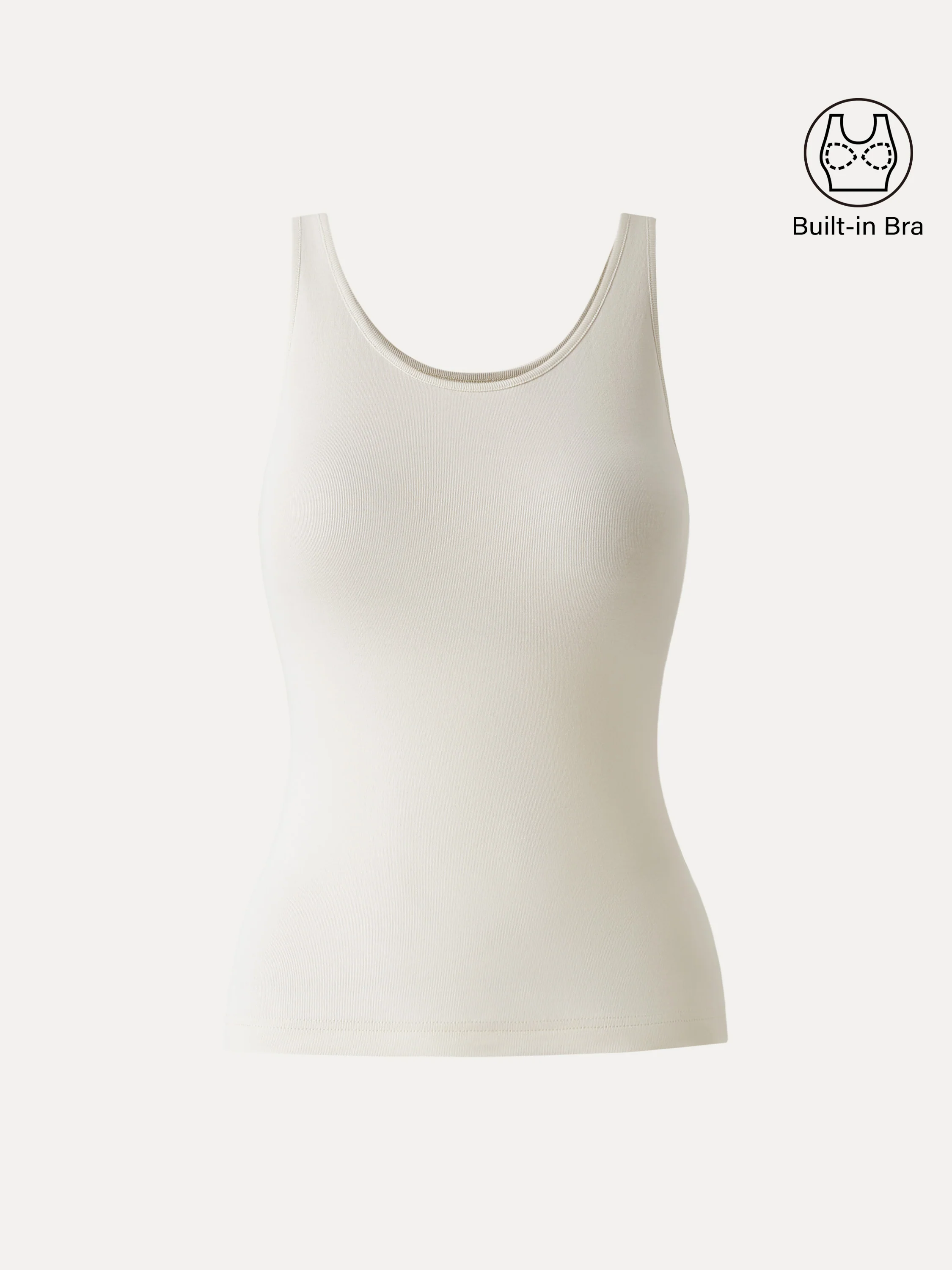 Cotton Lyocell U-Neck Bra Tank - Image 11