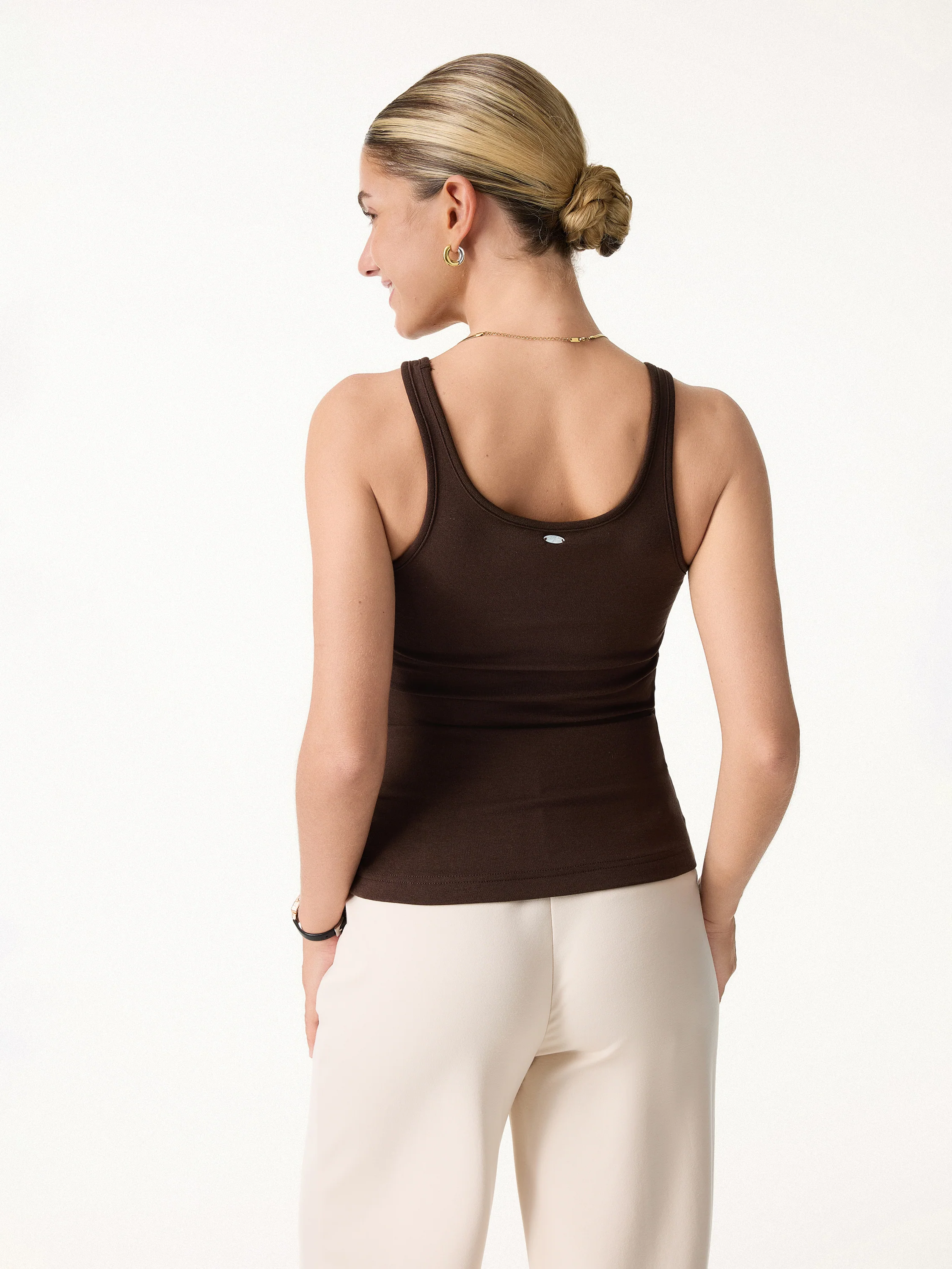 Cotton Lyocell U-Neck Bra Tank - Image 15