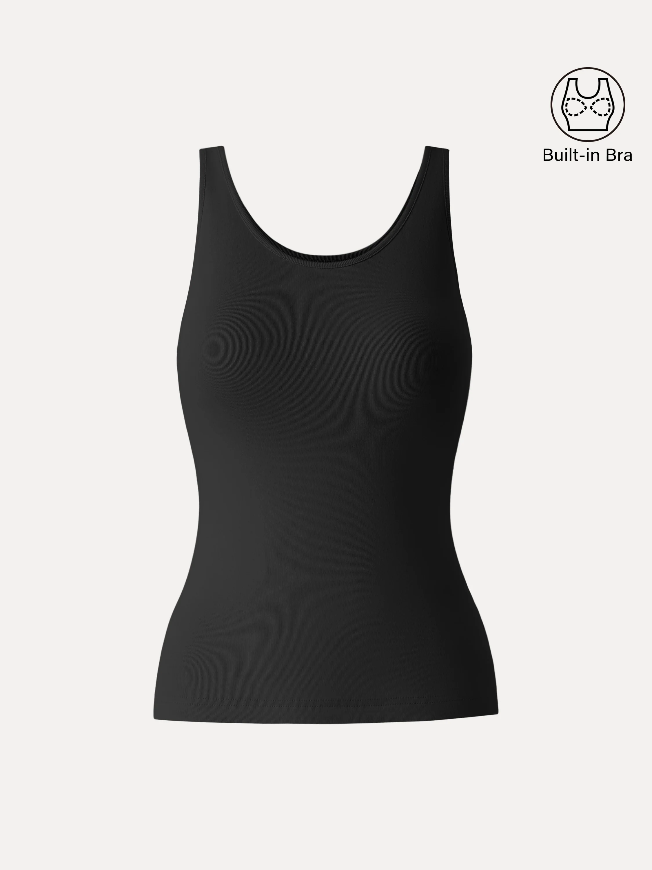 Cotton Lyocell U-Neck Bra Tank - Image 13