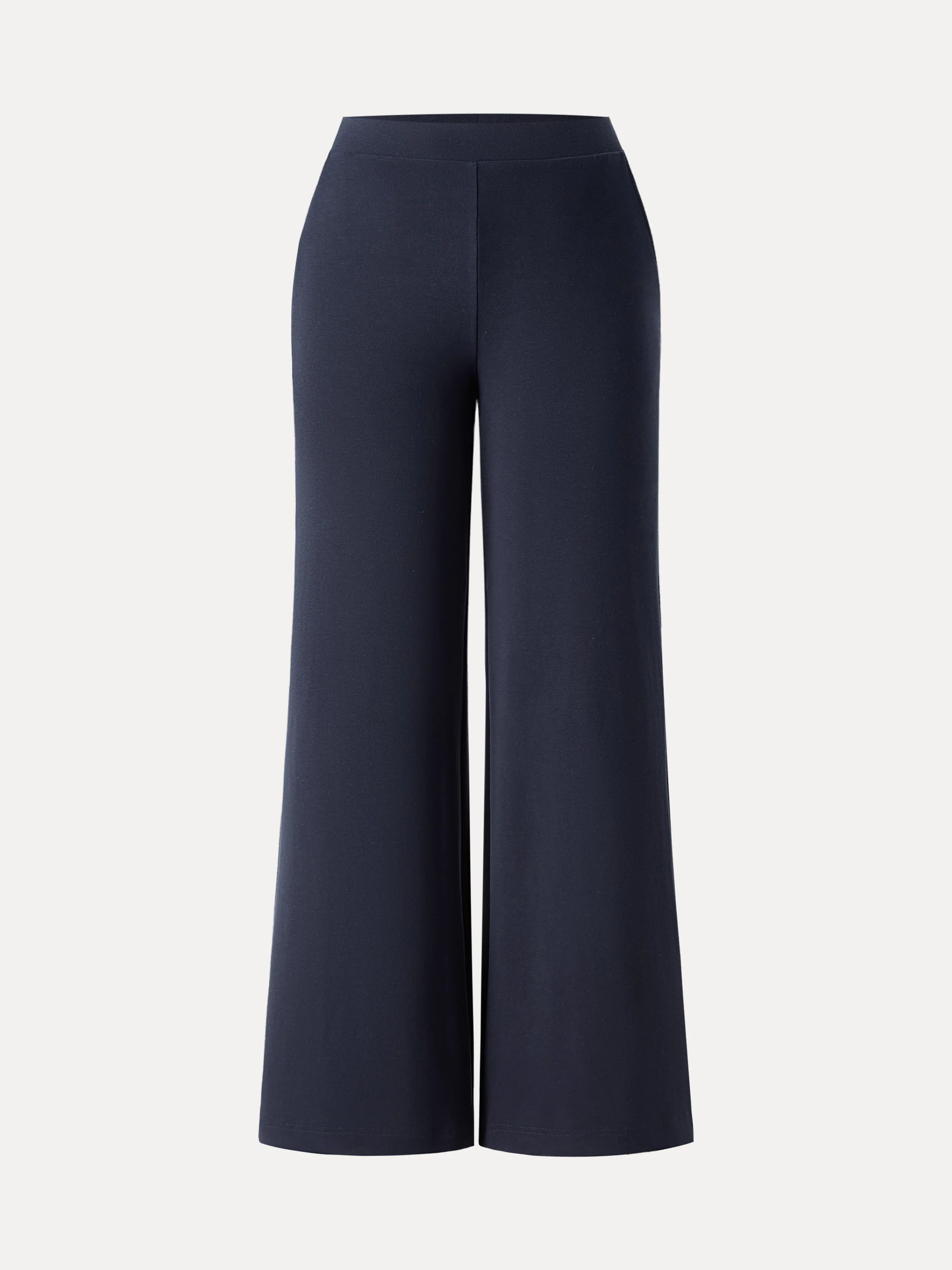 Lyocell Wool Mid Rise Wide Leg Pull-on Pant with Pockets - Image 3