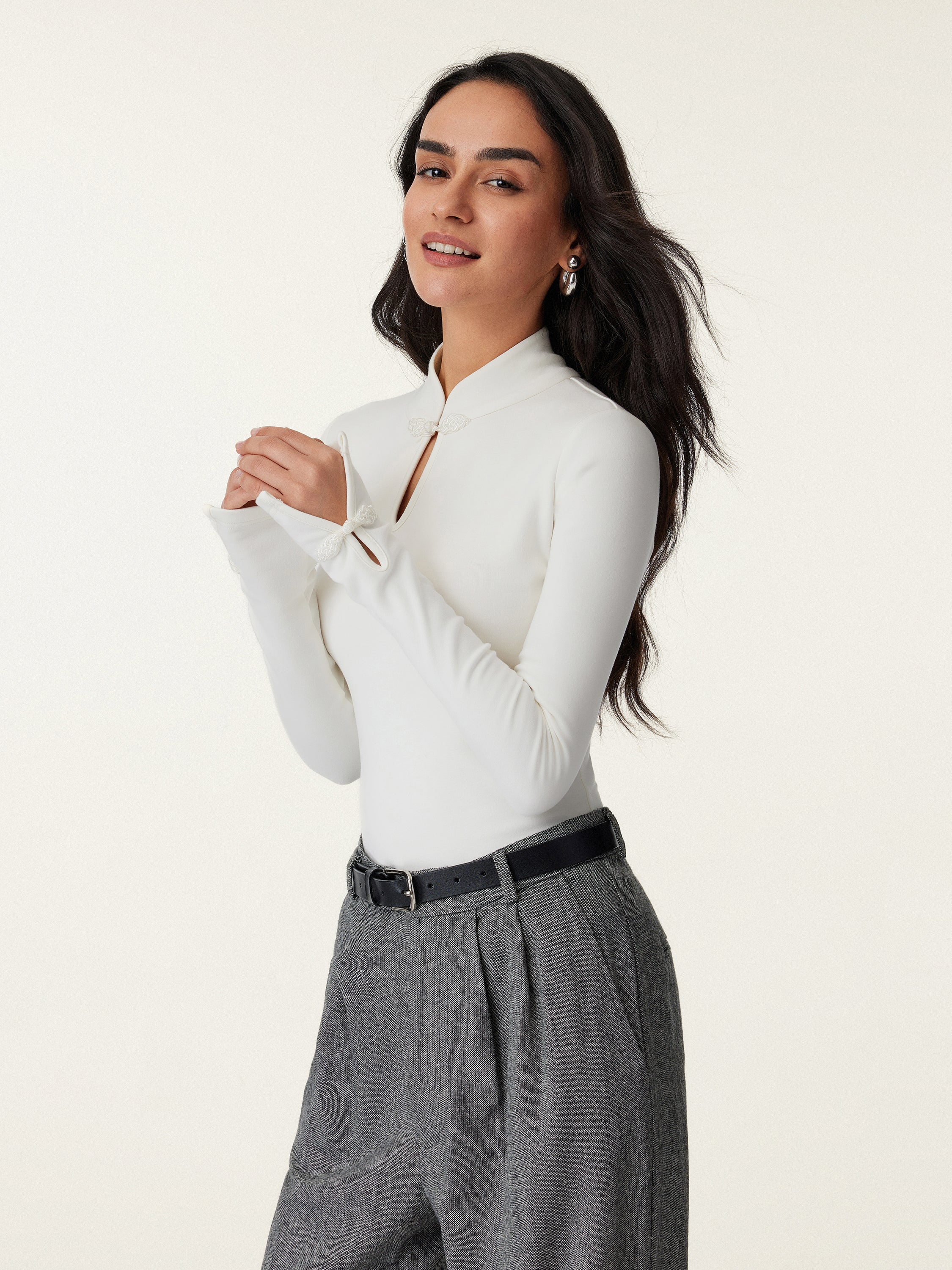 Mandarin Collar Frog Button Bra Top Limited Edition - Image 9