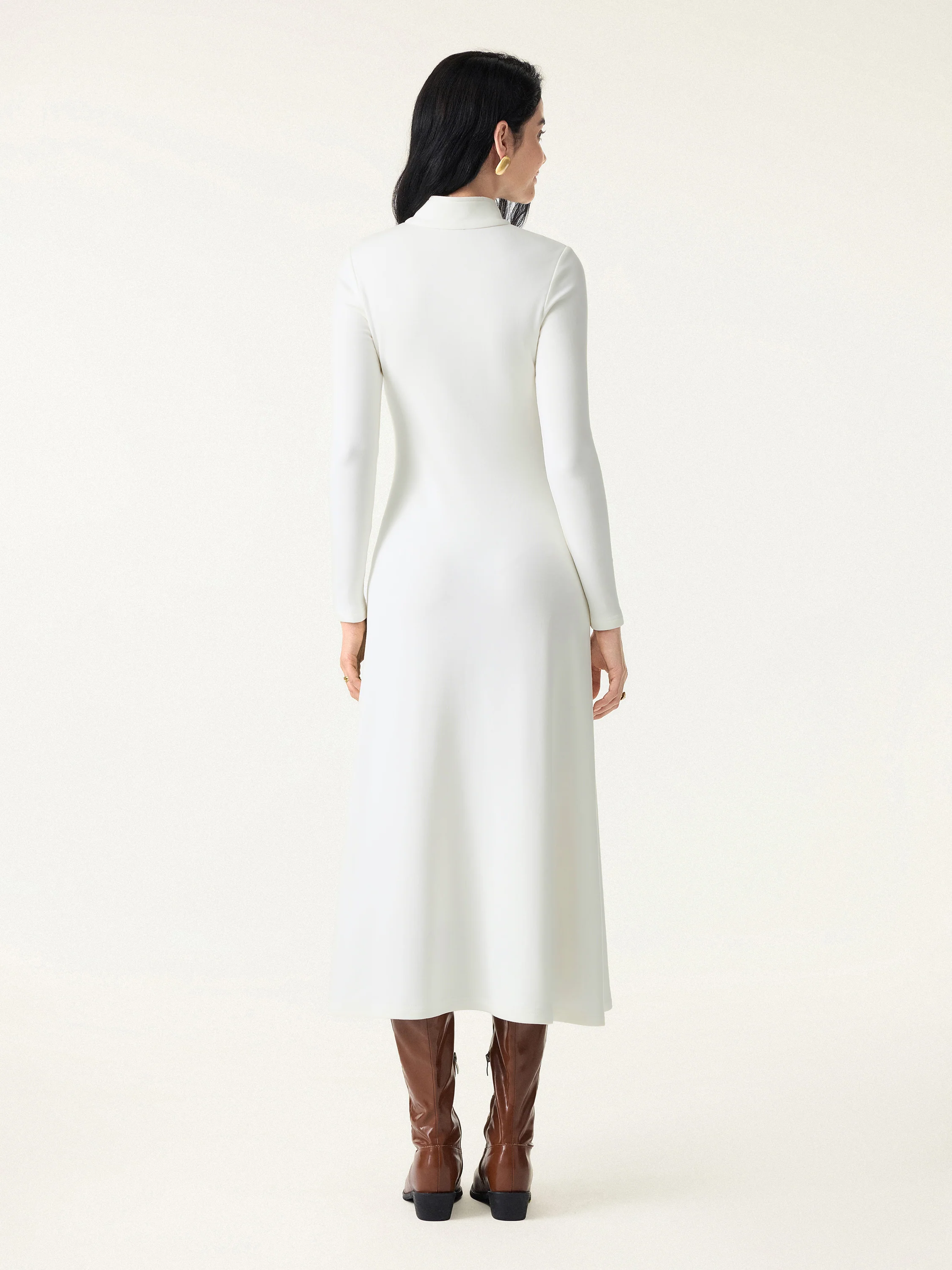 Mandarin Collar Frog Button Midi Bra Dress Limited Edition - Image 8