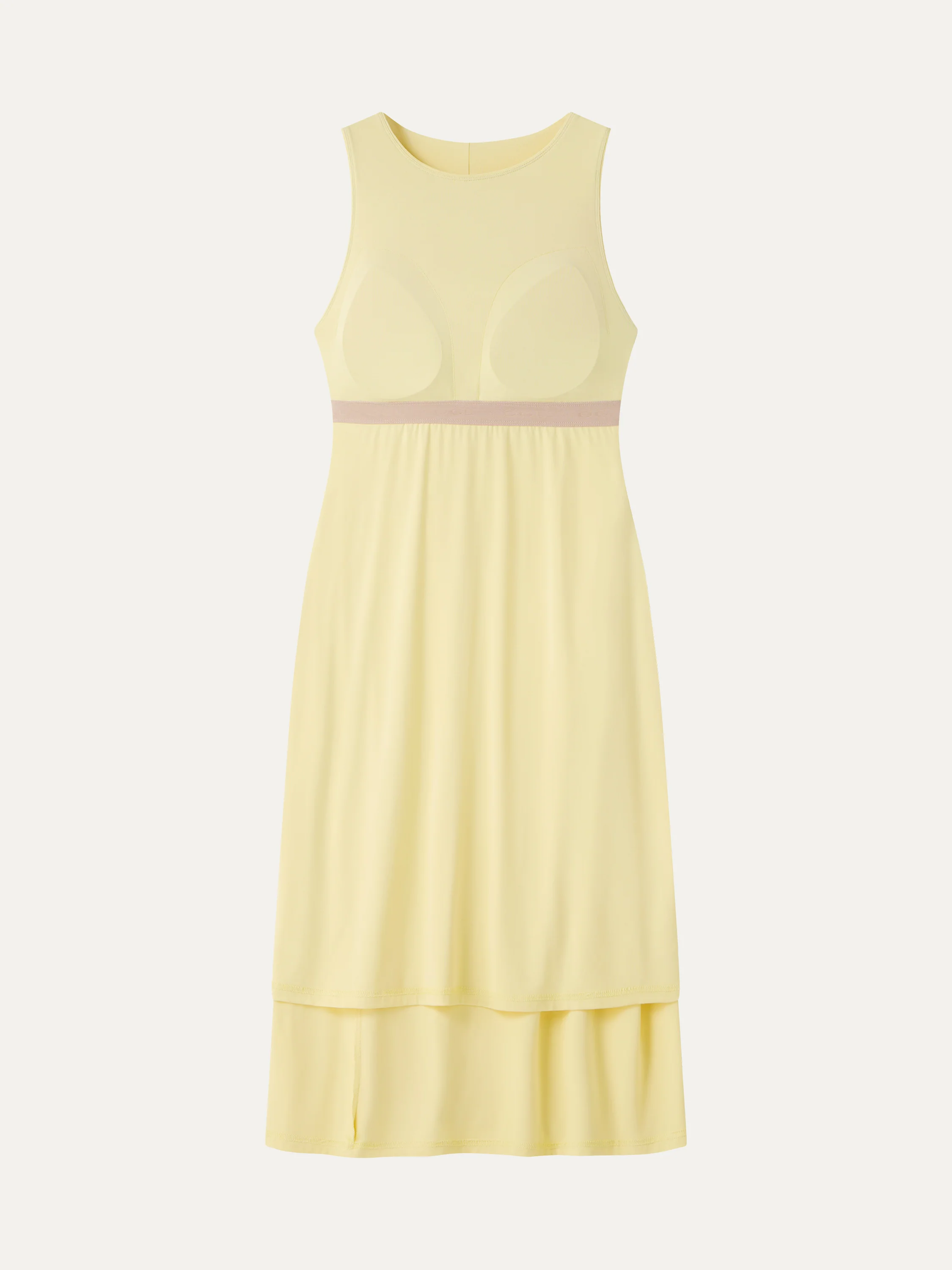 Matte Smooth Gathered Sleeveless Midi Bra Dress - Image 6