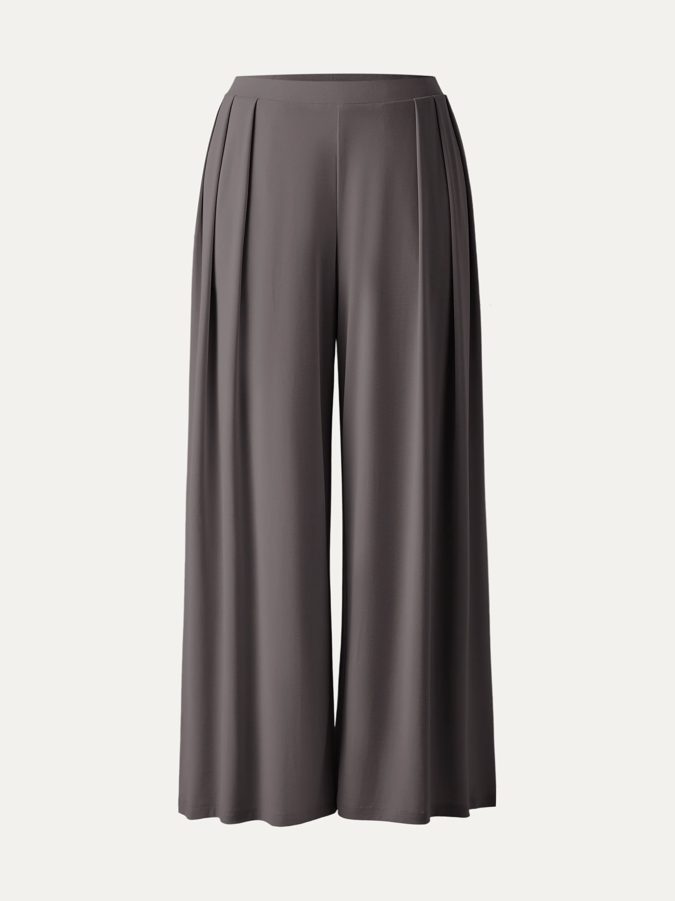 Mid Rise Pleated Wide Leg Palazzo Pants with Pockets