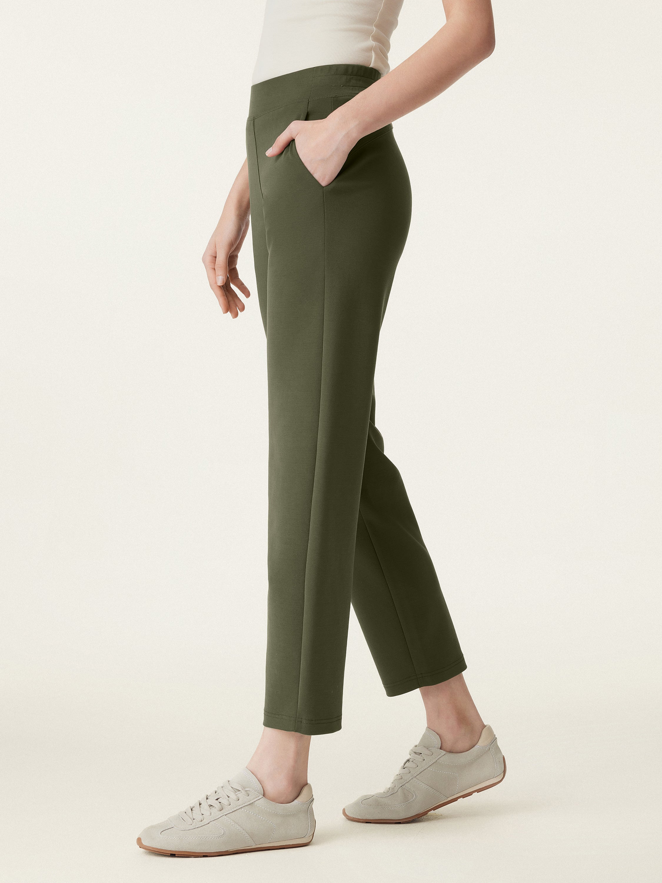 Mid Rise Pull-on Tapered Pant with Pockets - Image 15