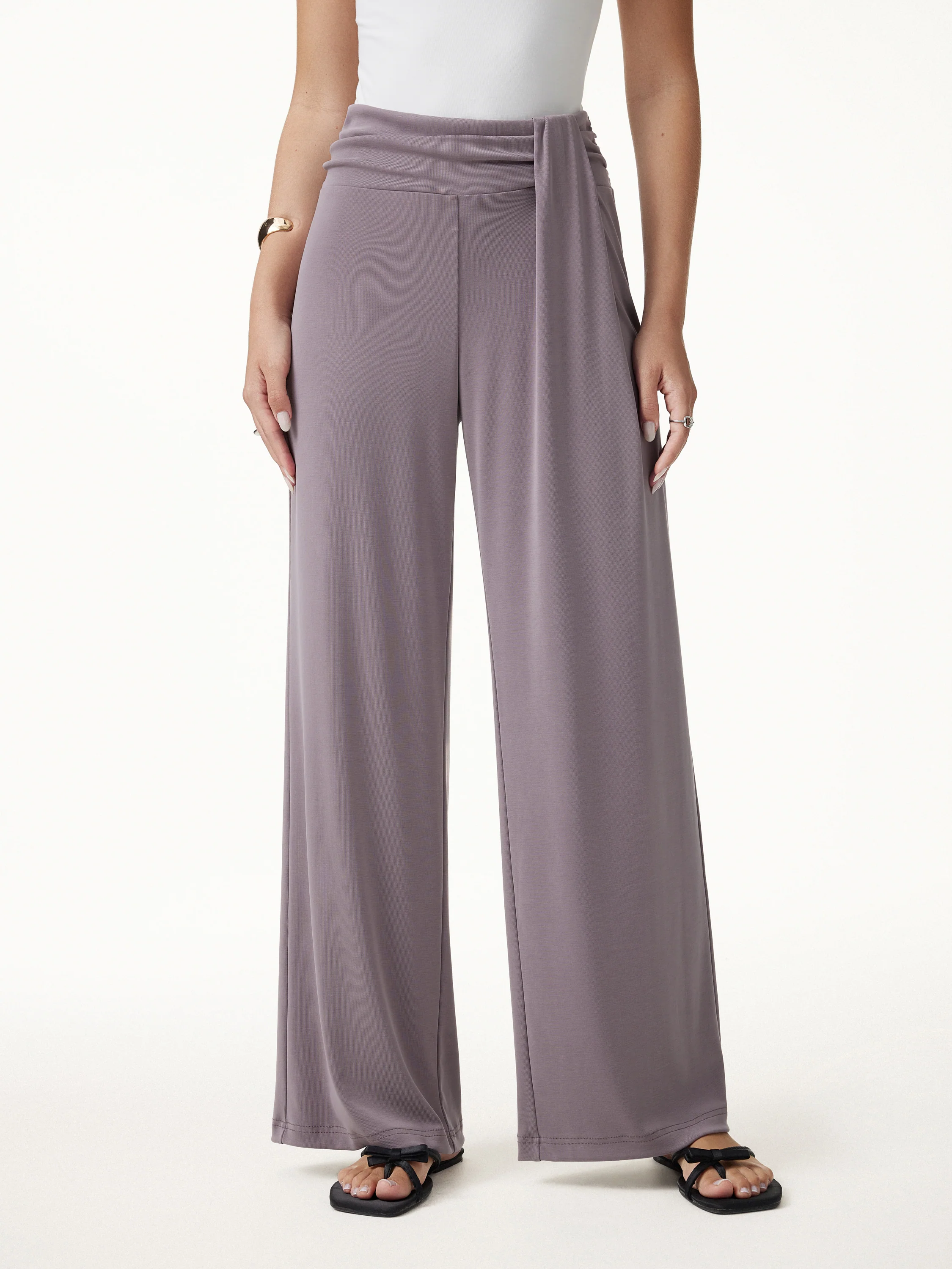 Mid-Rise Relaxed Wide-Leg Lounge Pants - Image 18