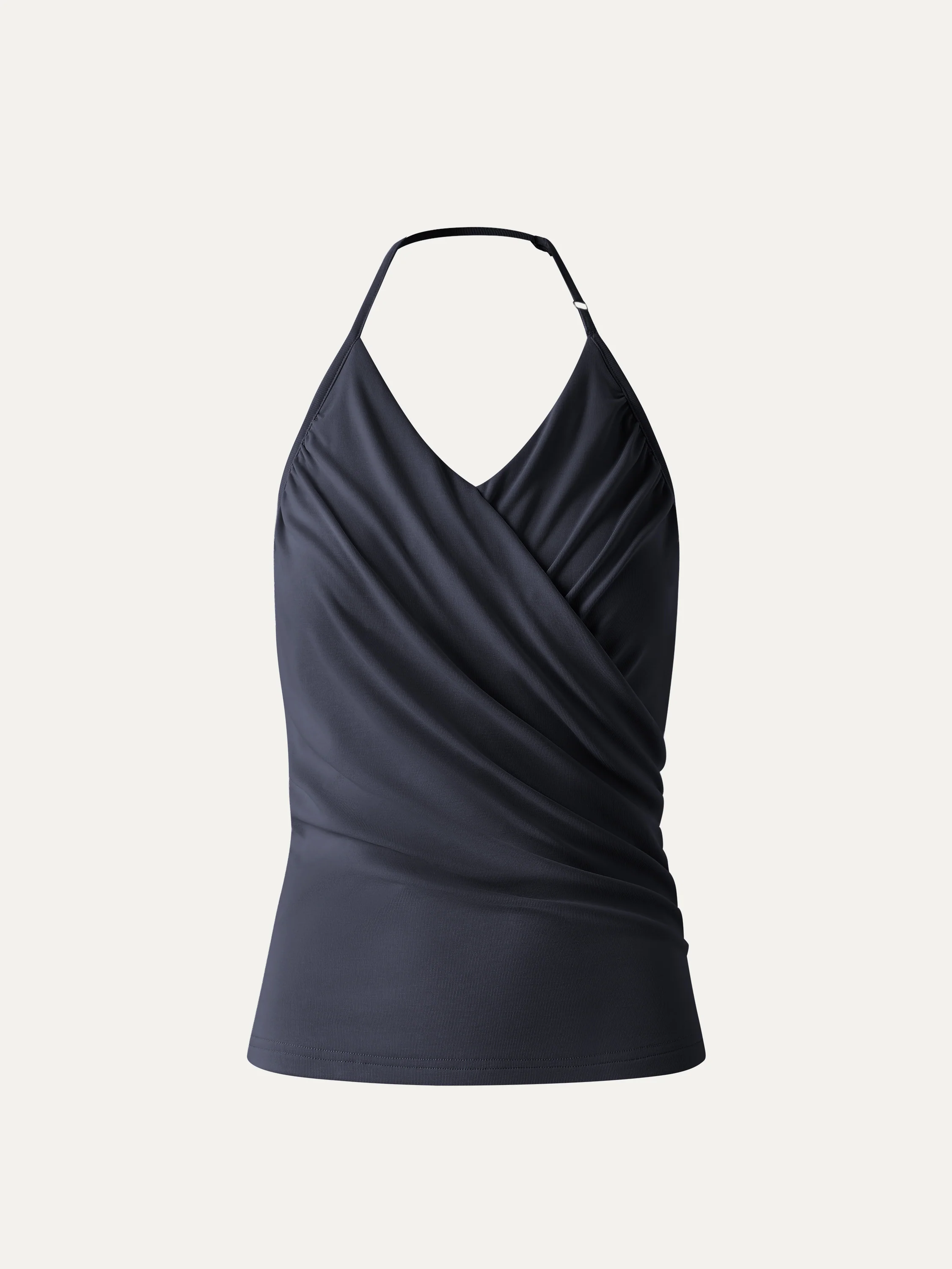 Modal Halter Neck Surplice Ruched Bandless Bra Top - Image 19