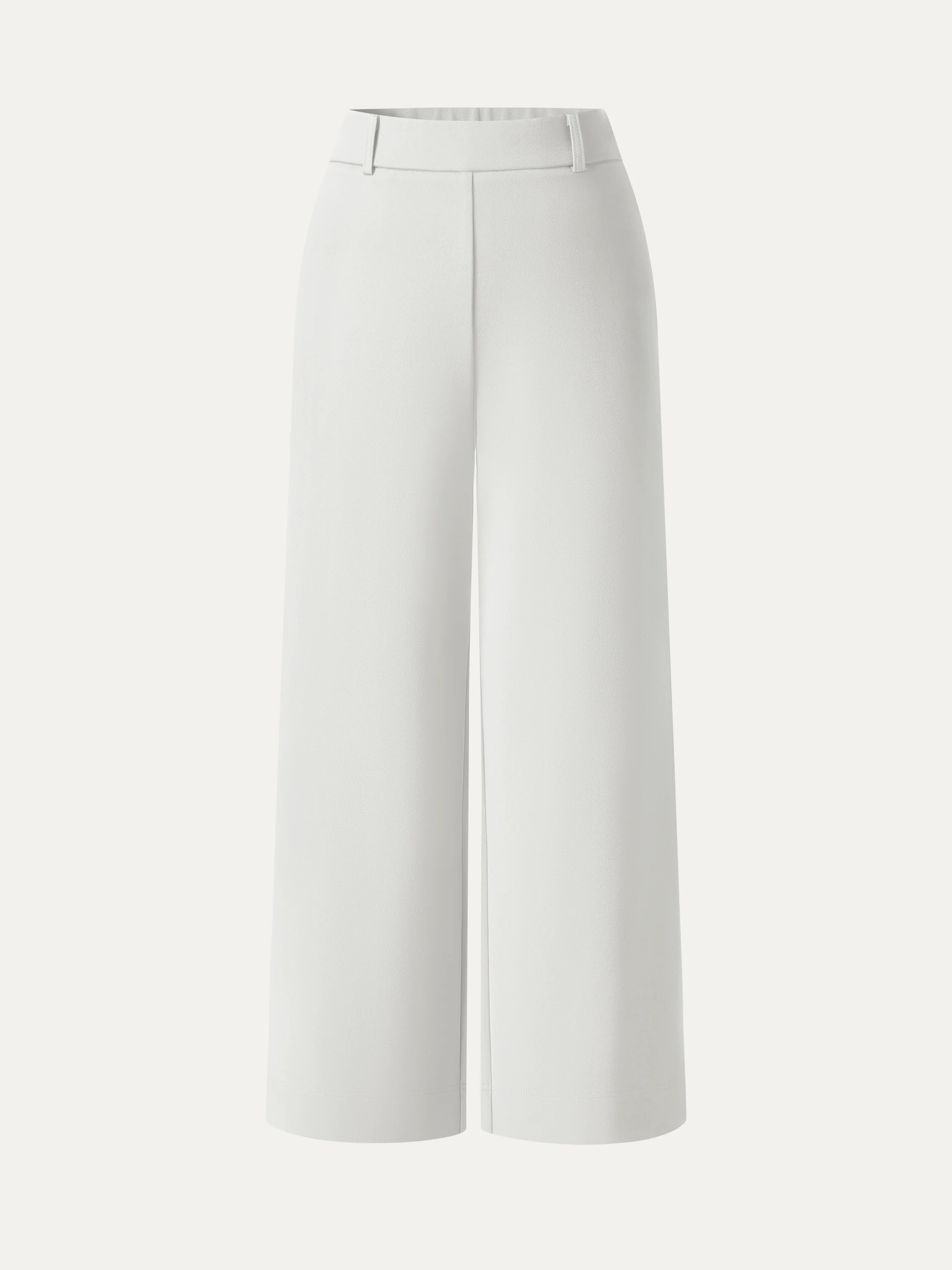 Not-See-Thru Mid Rise Cropped Wide Leg Pants with Pockets - Image 10