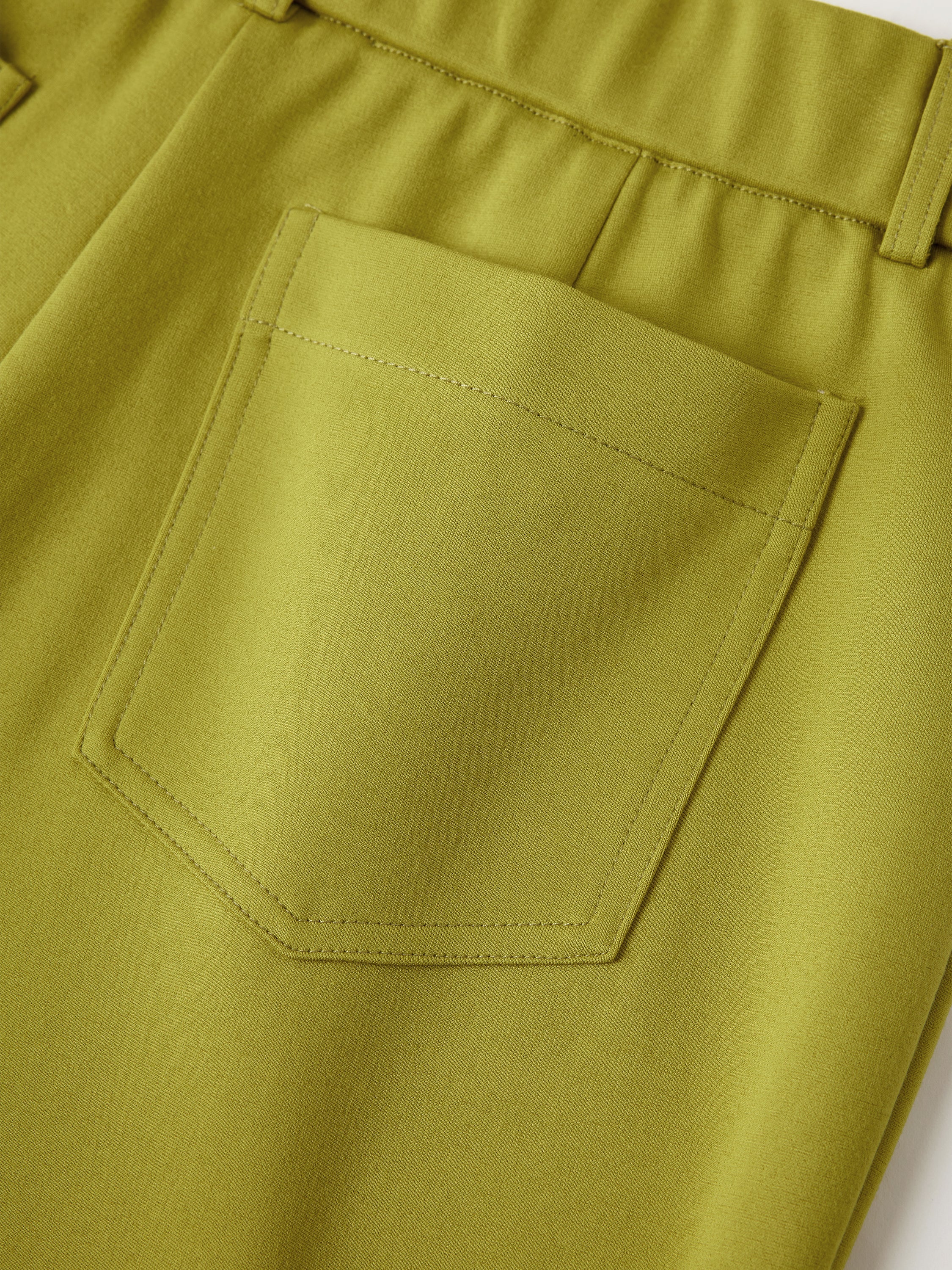 Not-See-Thru Mid Rise Cropped Wide Leg Pants with Pockets - Image 17