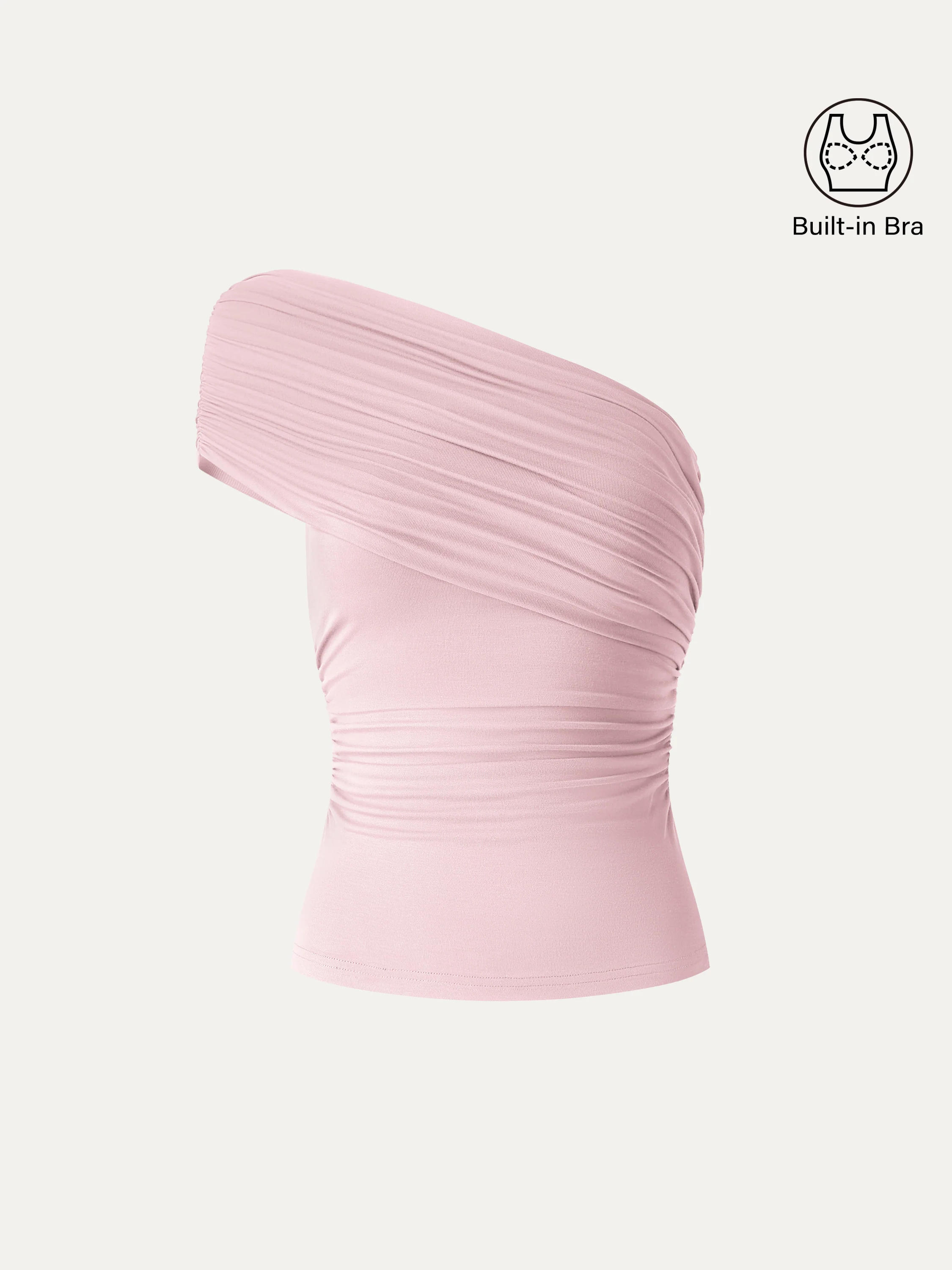 One Shoulder Gathered Bra Top - Image 14