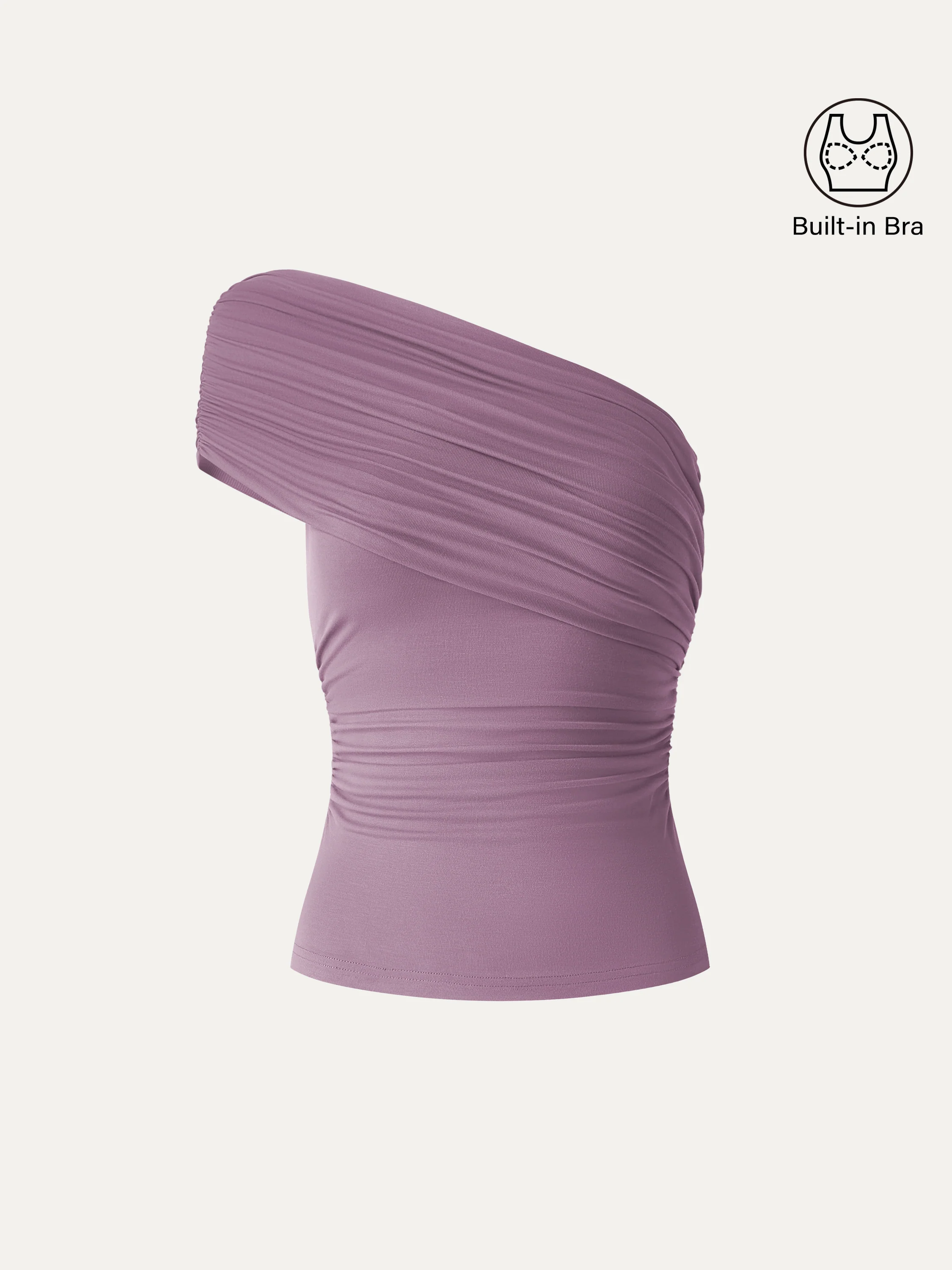 One Shoulder Gathered Bra Top - Image 16